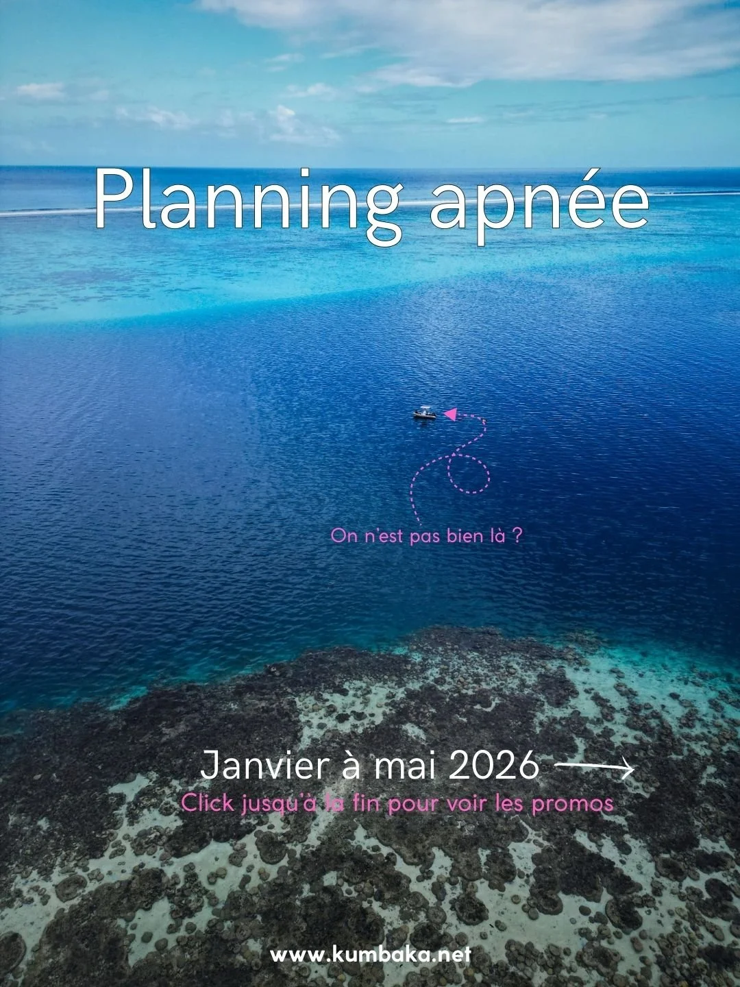 ✅ Vous l'attendiez ?

Le voici !

Le planning des formations en apn&eacute;e, niveau 1/AIDA2* et niveau 2/AIDA3*, &agrave; Tahiti

Avec des supers promos !!!

De janvier &agrave; mai 2026

Juin et juillet arriveront en temps et en heure.

A vos agend
