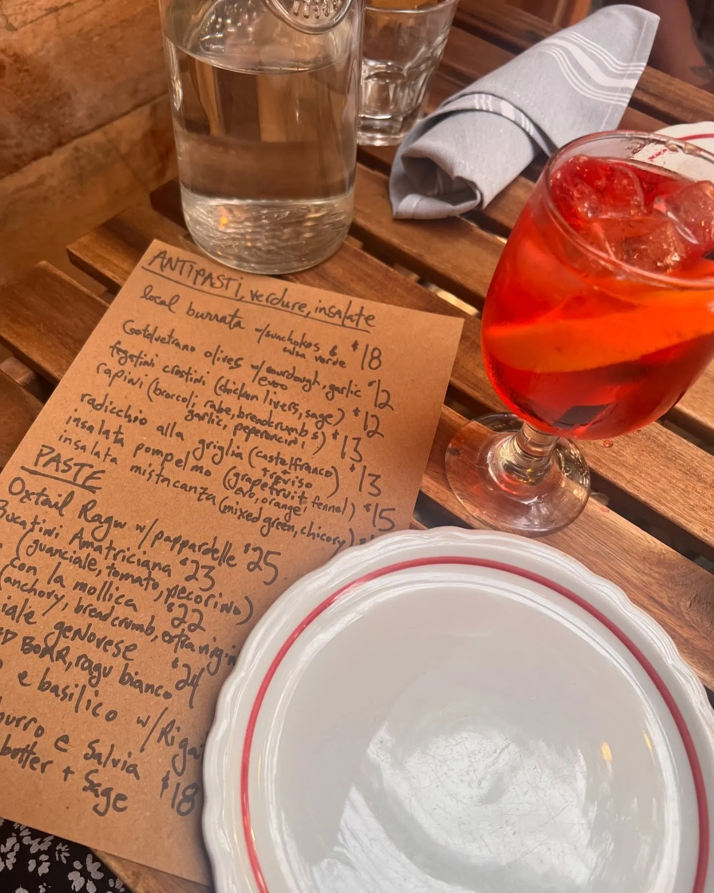 All I do is think about dinner at @macosa_trattoria 🍝 From top to bottom: pomodoro e bas&iacute;lico, risotto primavera, gnocchi burro e salvia 🤤100% delicious