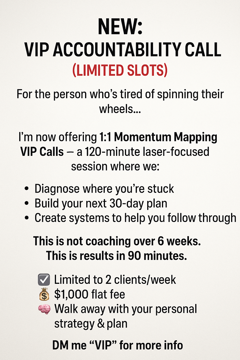 LIMITED VIP Accountability Coaching