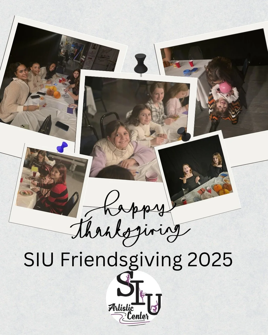 SIUACsgiving 🧡🍂

One of our favorite SIU traditions continues! SIUACsgiving began back in 2017 when our graduating seniors wanted to create something that brought us together outside of the studio. A chance to slow down, share a meal, and celebrate