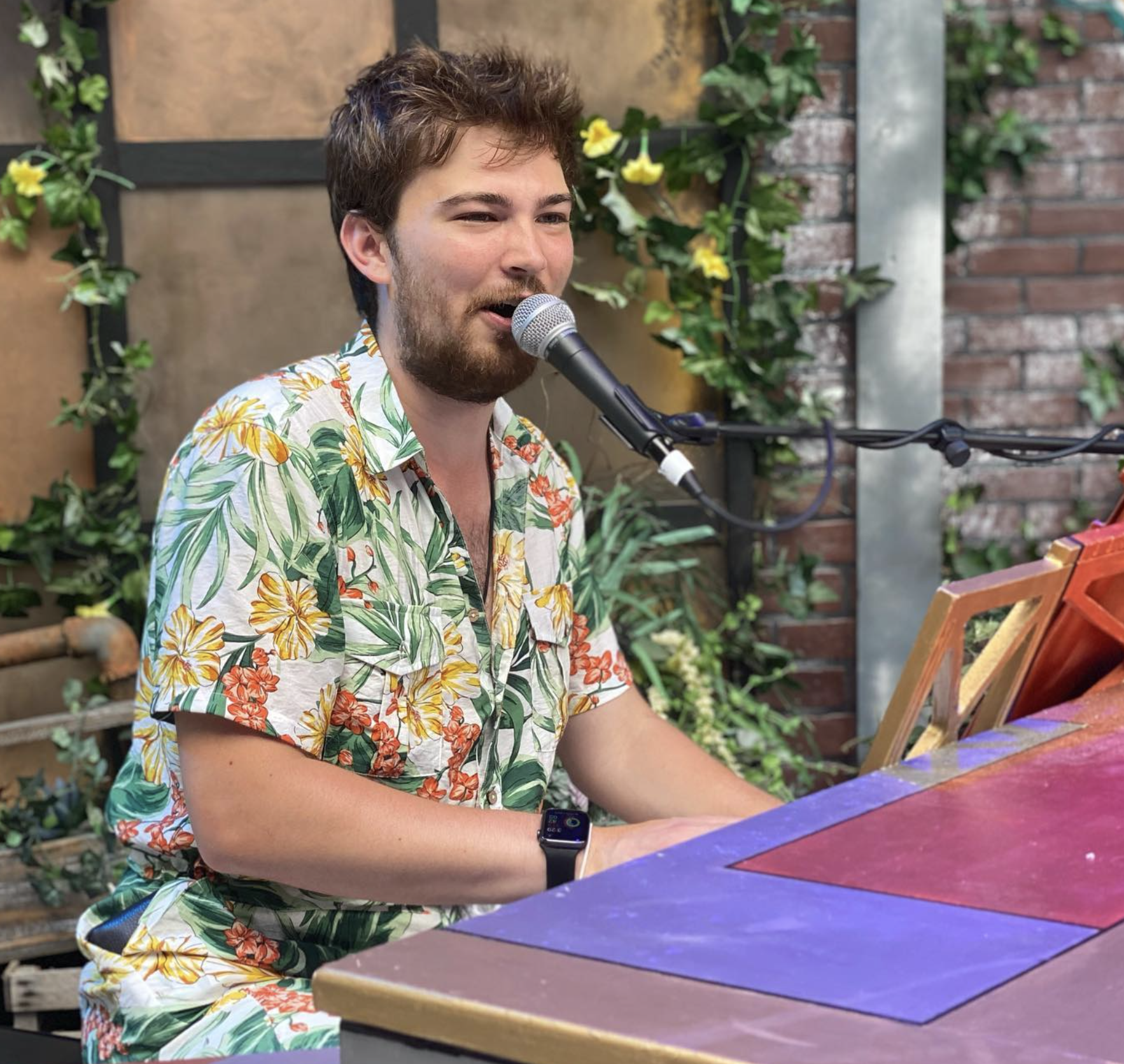 Giacomo doing a Mardi Gras summer show