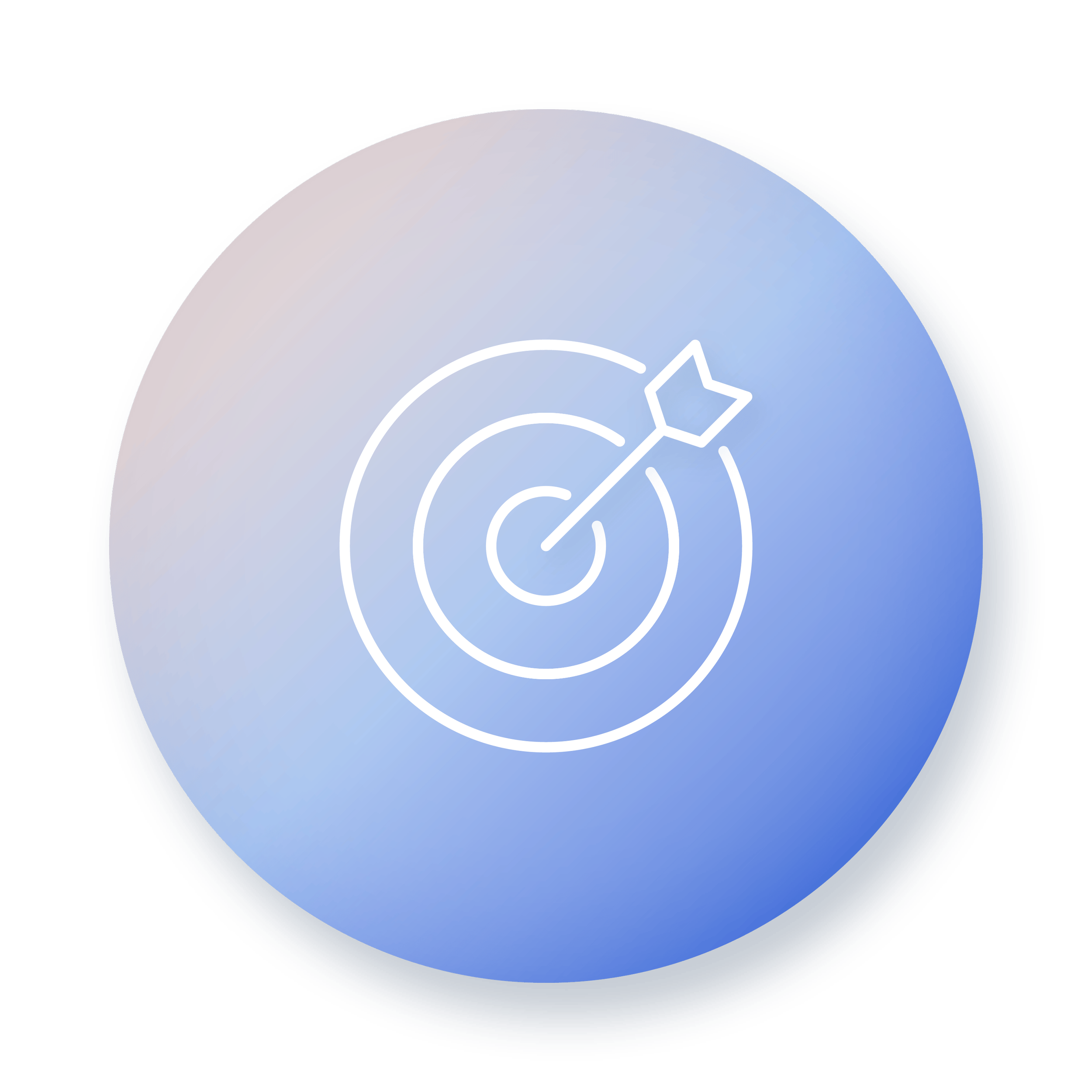 Blue and peach target icon for Why It Matters, reinforcing priorities in the Garden Vision Guidebook.