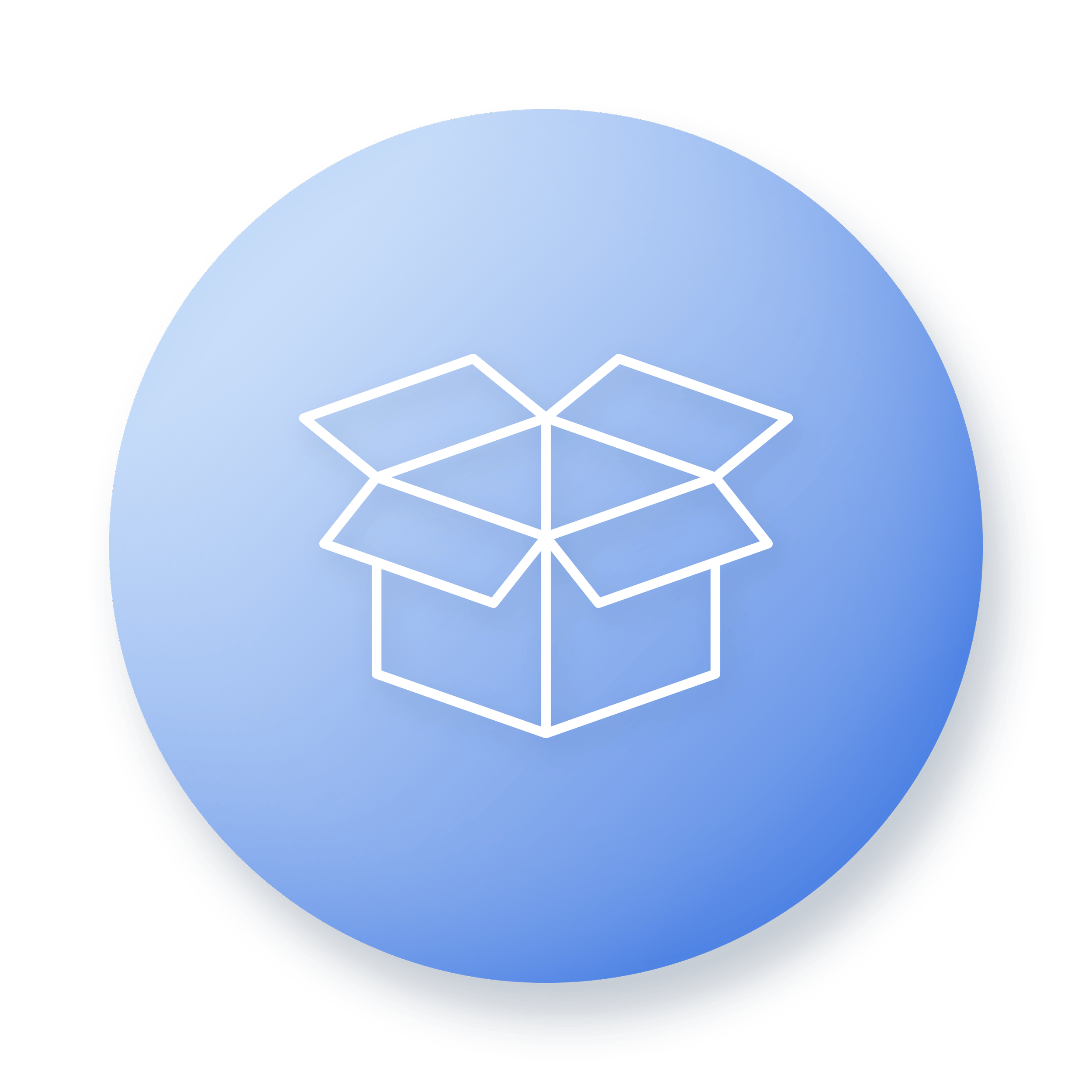 Blue open box icon for What’s Inside, summarising toolkit components for a native prairie garden planting plan.