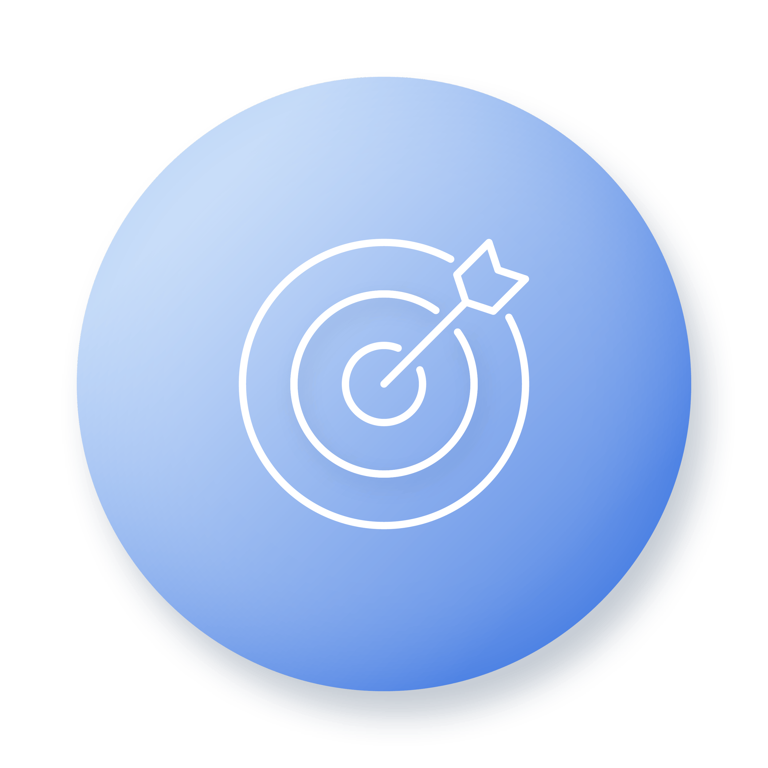 Blue target icon for Why It Matters, supporting coherent meadow garden design decisions.