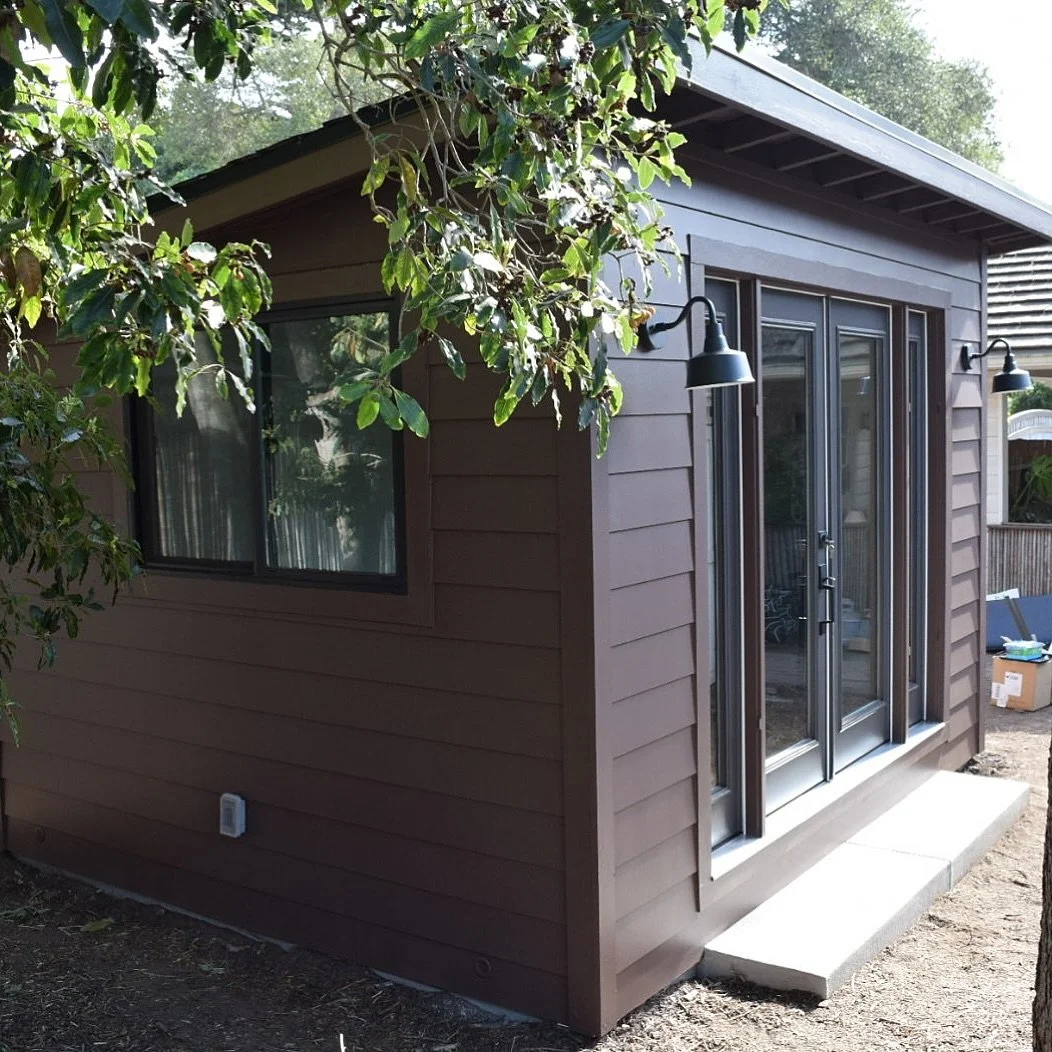 Tucked away retreat for whatever your needs may be. What would you do with a fully detached spare room? 
.
.
.
#studioshed #backyardshed #montecito #montecitolifestyle #805living #genuinesheds