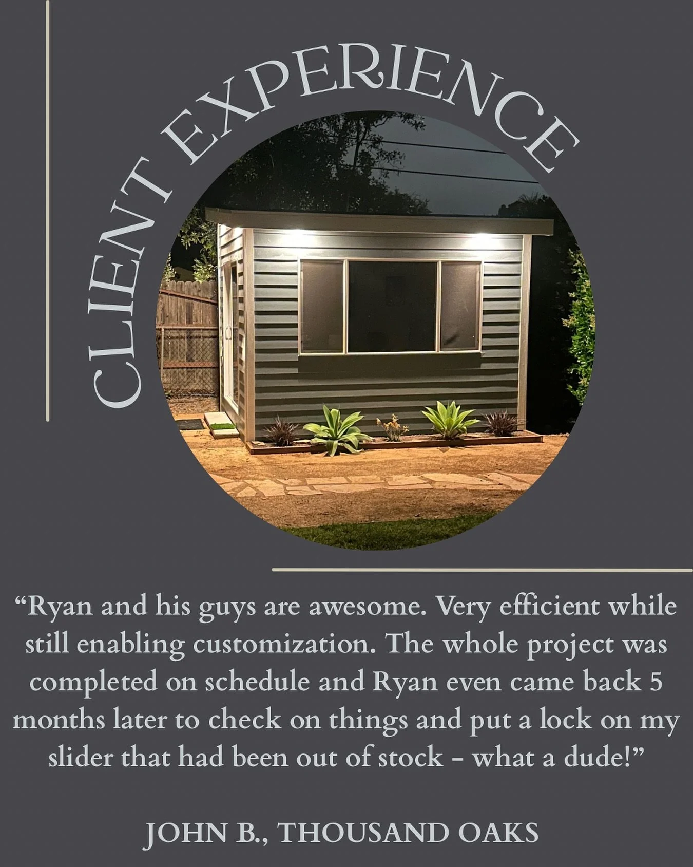 We love going above and beyond for our clients while forming long-lasting relationships in our community. Thank you all!
.
#officeshed #studioshed #workfromhome #805living #backyardshed #genuinesheds