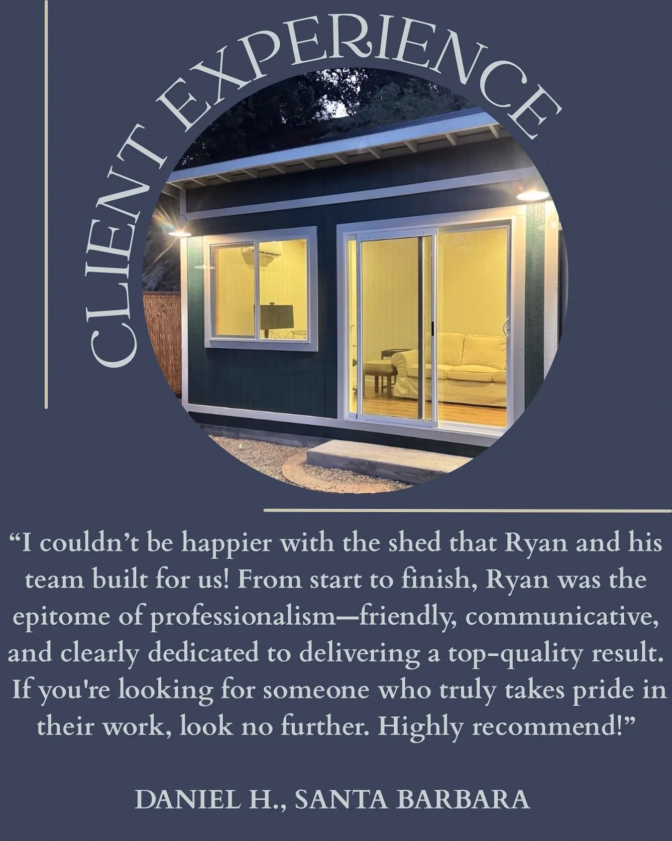 ⭐️⭐️⭐️⭐️⭐️Happy clients are our specialty! Move in to your new backyard office studio this year! 🏠👨🏻&zwj;💻
.
#officeshed #officespace #workfromhome #genuinesheds