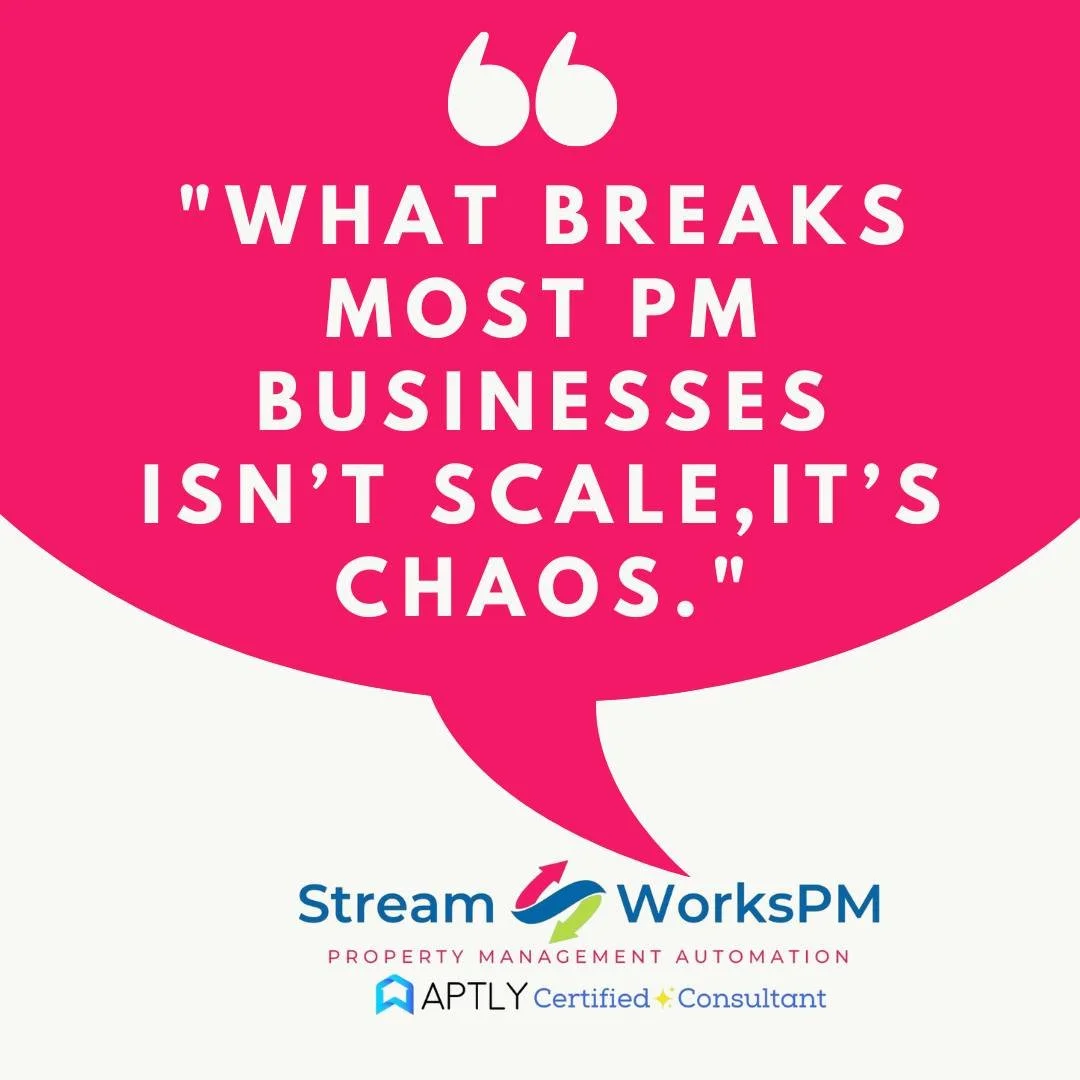 ✨ What breaks most property management businesses isn&rsquo;t scale&mdash;it&rsquo;s chaos.
You can handle 300 doors or 3,000&hellip; if your workflows are clear, your team is aligned, and your systems are actually supporting you.

But without that f