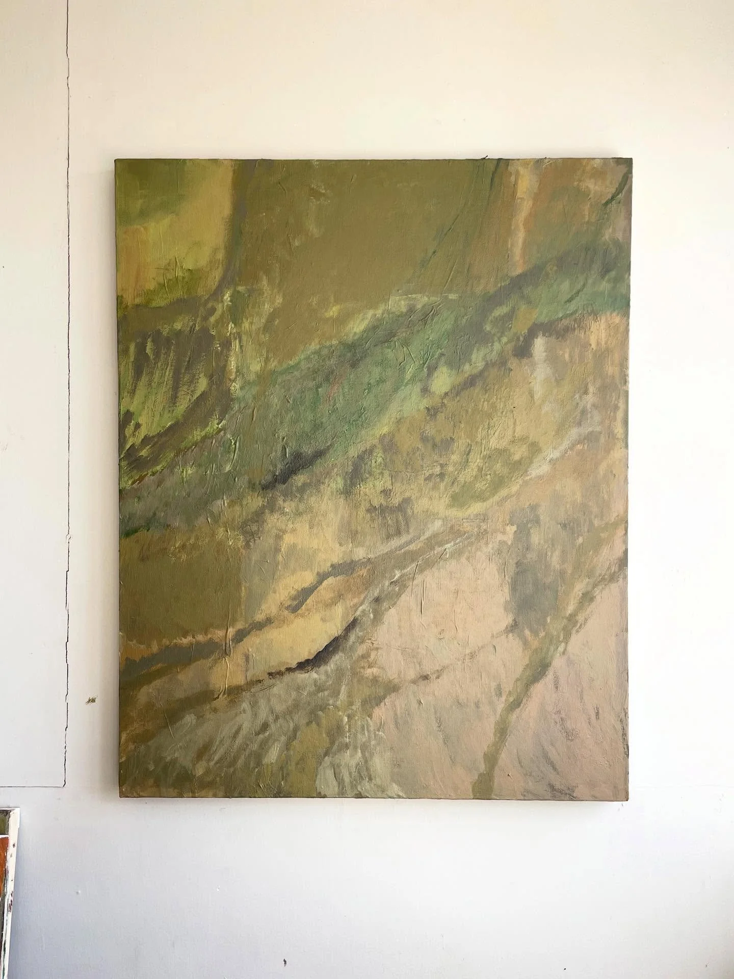 Where the Mountains and Trees meet 🌿

Acrylic on cotton 

Finally found my groove with this piece after battling it for a few hours. It&rsquo;s not finished yet but well on its way!