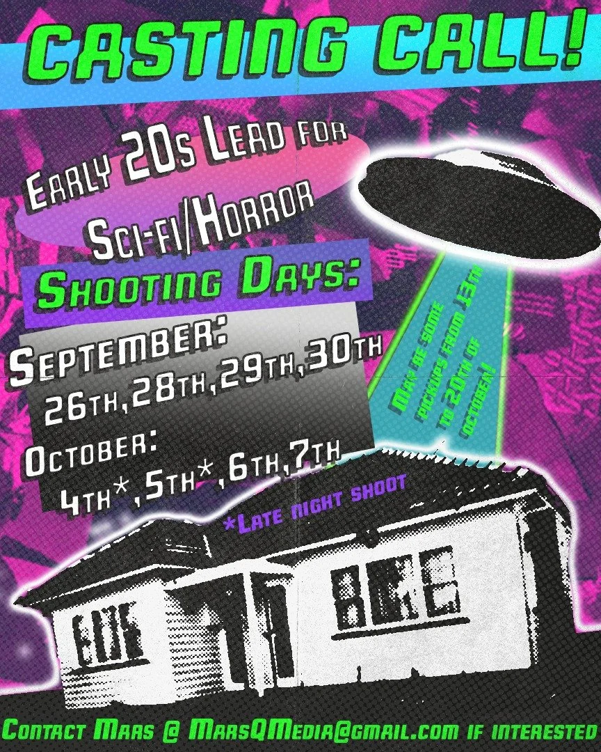 URGENT! In need of humans more than usual! But this time, for the silver screen! Give us a msg if you're interested/available! And please share around!

Email or DM!