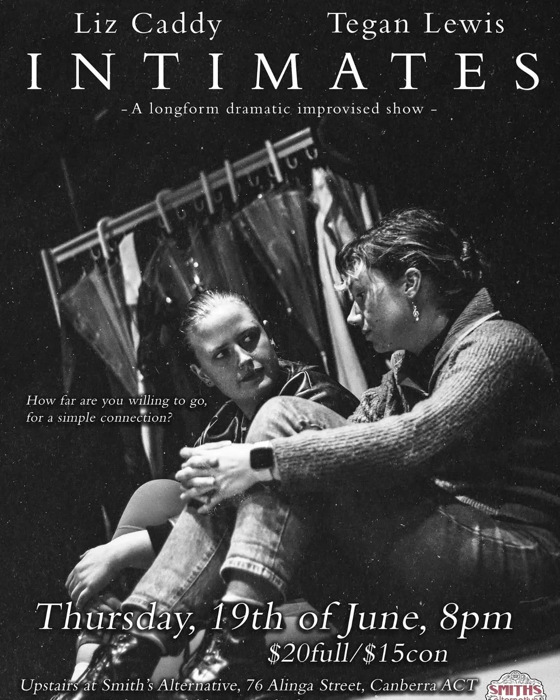 JUNE 19th, 8PM, come see what humans do best. Be creatures of emotion. In what we've now come to understand as merely pretending and not an actual fight, @punko_regarto brings two of canberra best pretenders (locally known as &quot;Improvisors&quot;)