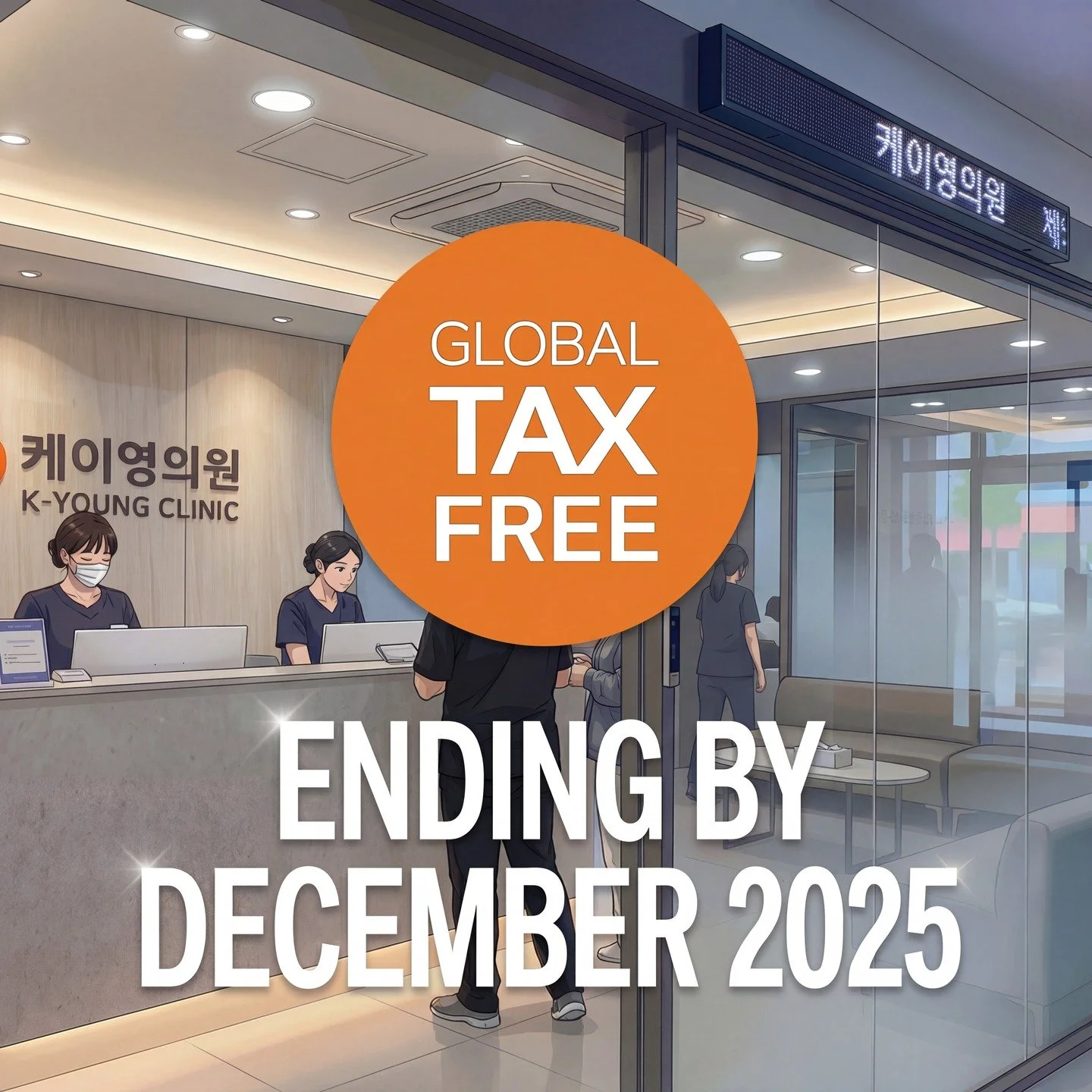 The tax refund for beauty treatments in Korea is ending soon.

If you&rsquo;re planning a Seoul glow-up trip, this is the last chance to enjoy extra savings before the policy changes.

Book now and make the most of the benefit while it&rsquo;s still 