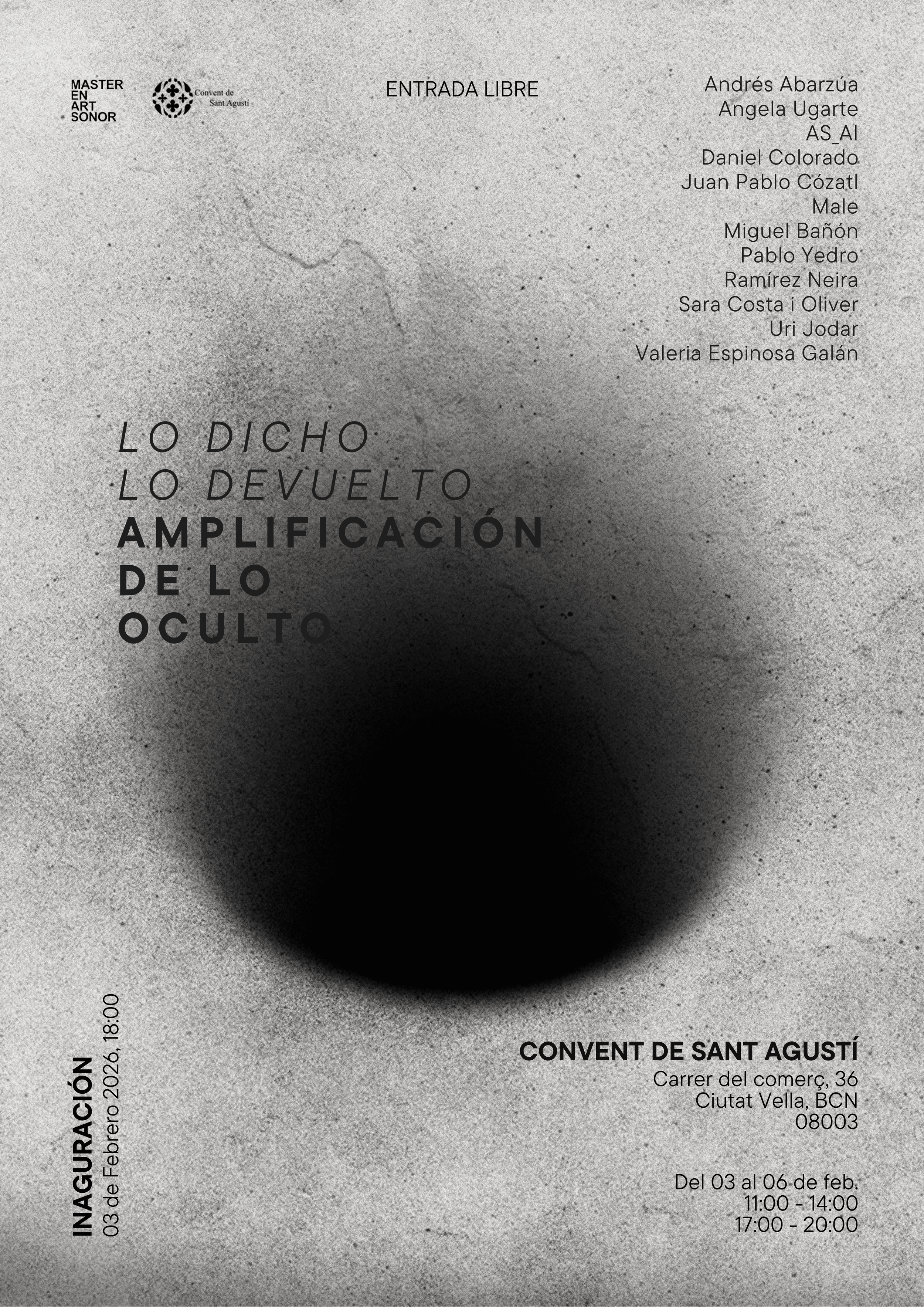 Amplificación de lo oculto, instalación sonora