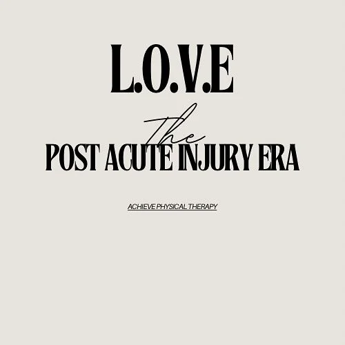 After the initial acute injury days have passed, soft tissues need LOVE!!

L for load
An active approach with movement and exercise benefits most patients with musculoskeletal injury. Optimal loading without exacerbating pain promotes repair, remodel