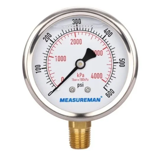 Outlet Gauge 0 to 600 psi