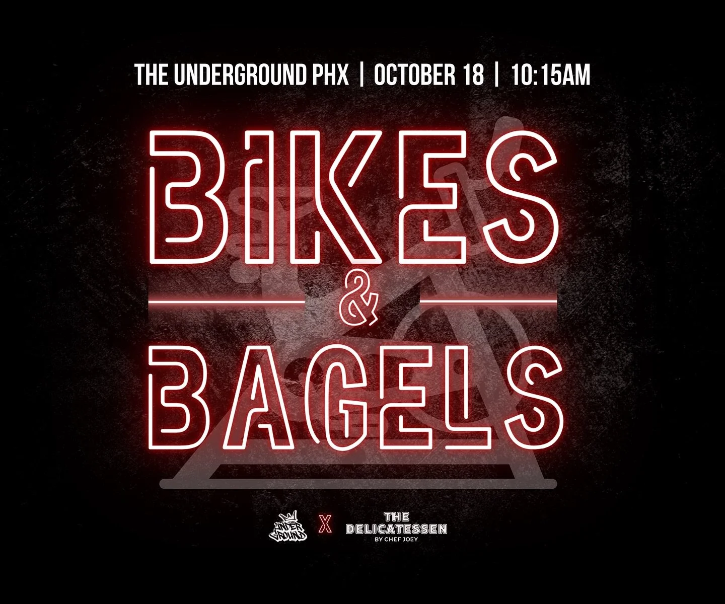 Chef Joey is taking the Delicatessen from the kitchen to the spin studio this weekend 💪🏻

He&rsquo;s teaming up with his daughter, Giuliana Maggiore, for Bikes &amp; Bagels - a Saturday morning spin class + bagels at The Underground Phx! 🚴🏻&zwj;♀