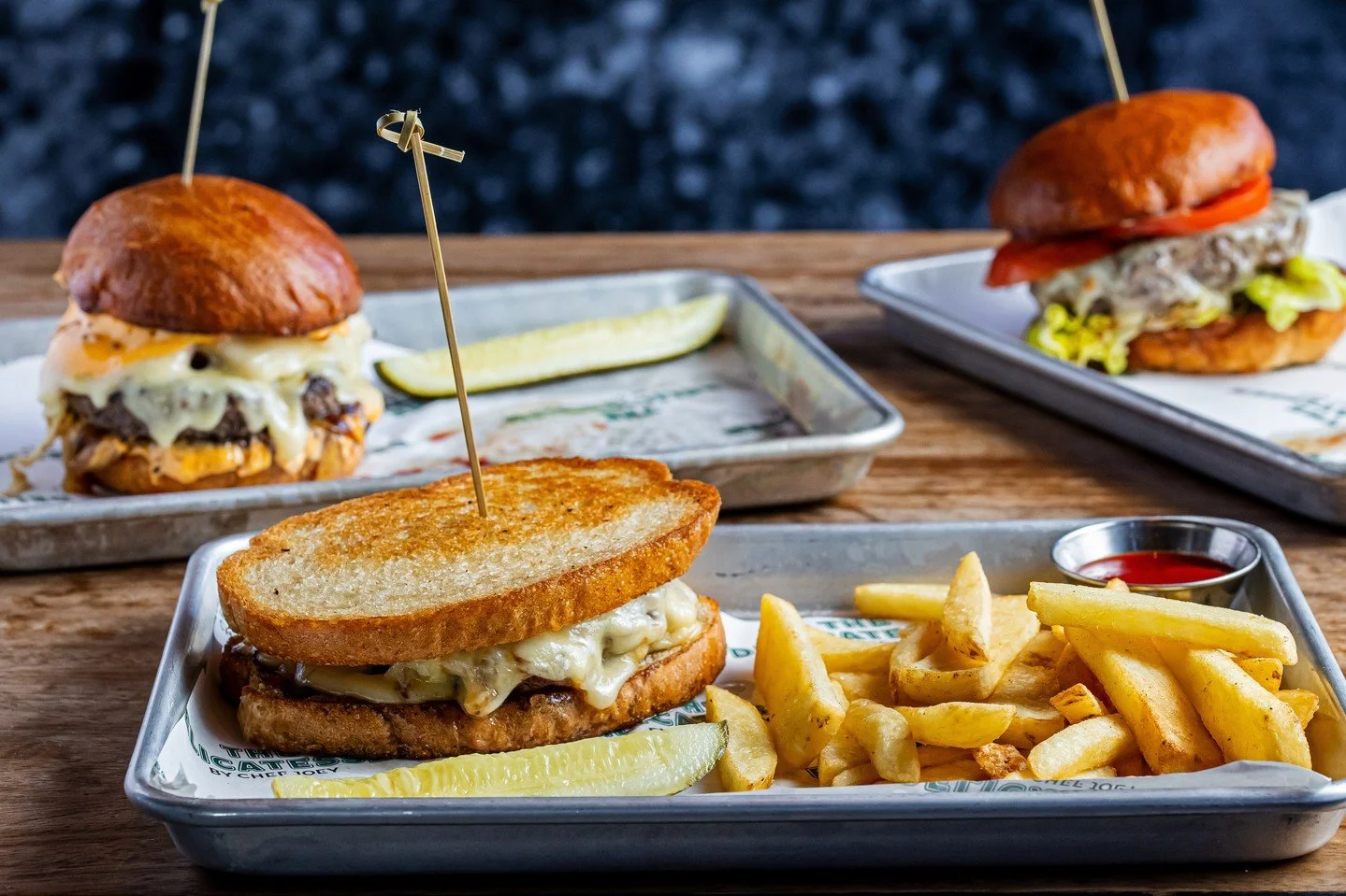 Patty melt perfection. Burger bliss 🍔✨️⁠
You&rsquo;re gonna want both.⁠
.⁠
.⁠
.⁠
#delicatessenaz #deli #bagels #azfoodie #chefjoeyconcepts #chefjoey ⁠