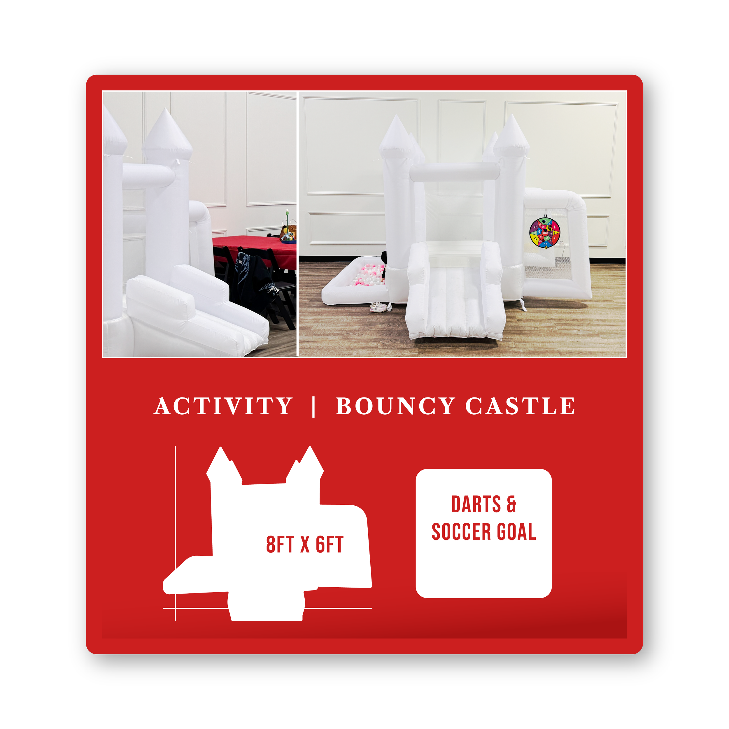 Kid's Bouncy House with activities (8ft x 6ft)