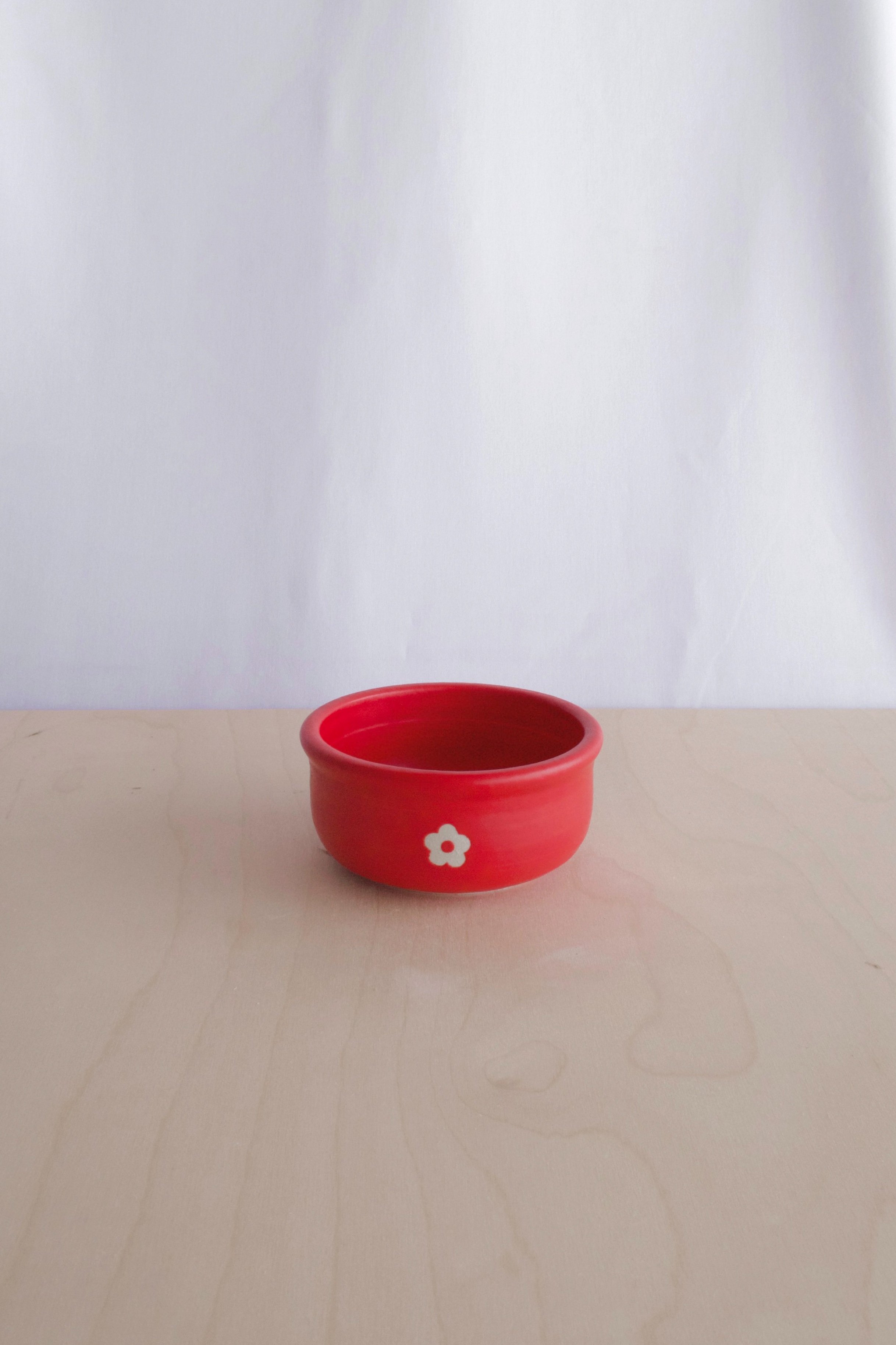 red flower bowl