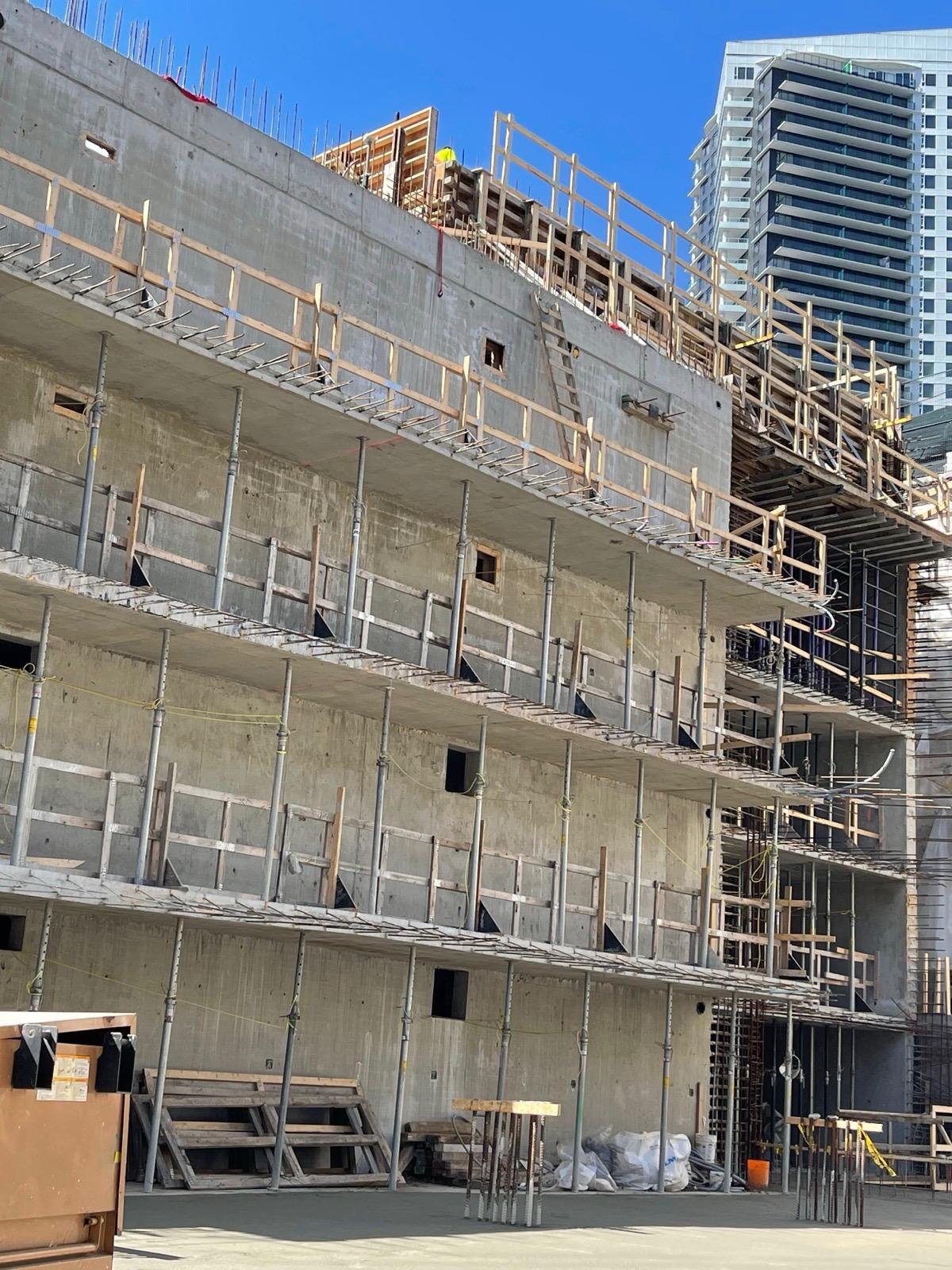 engineer approved pour break suspended slabs concrete