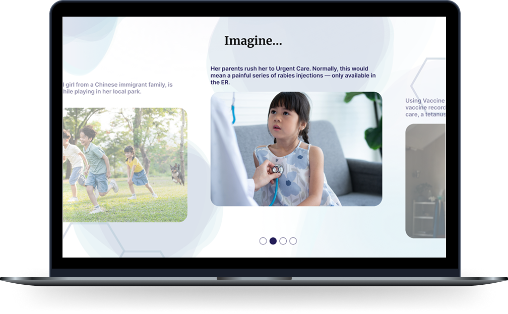 macbook screen showing the what if story carousel section