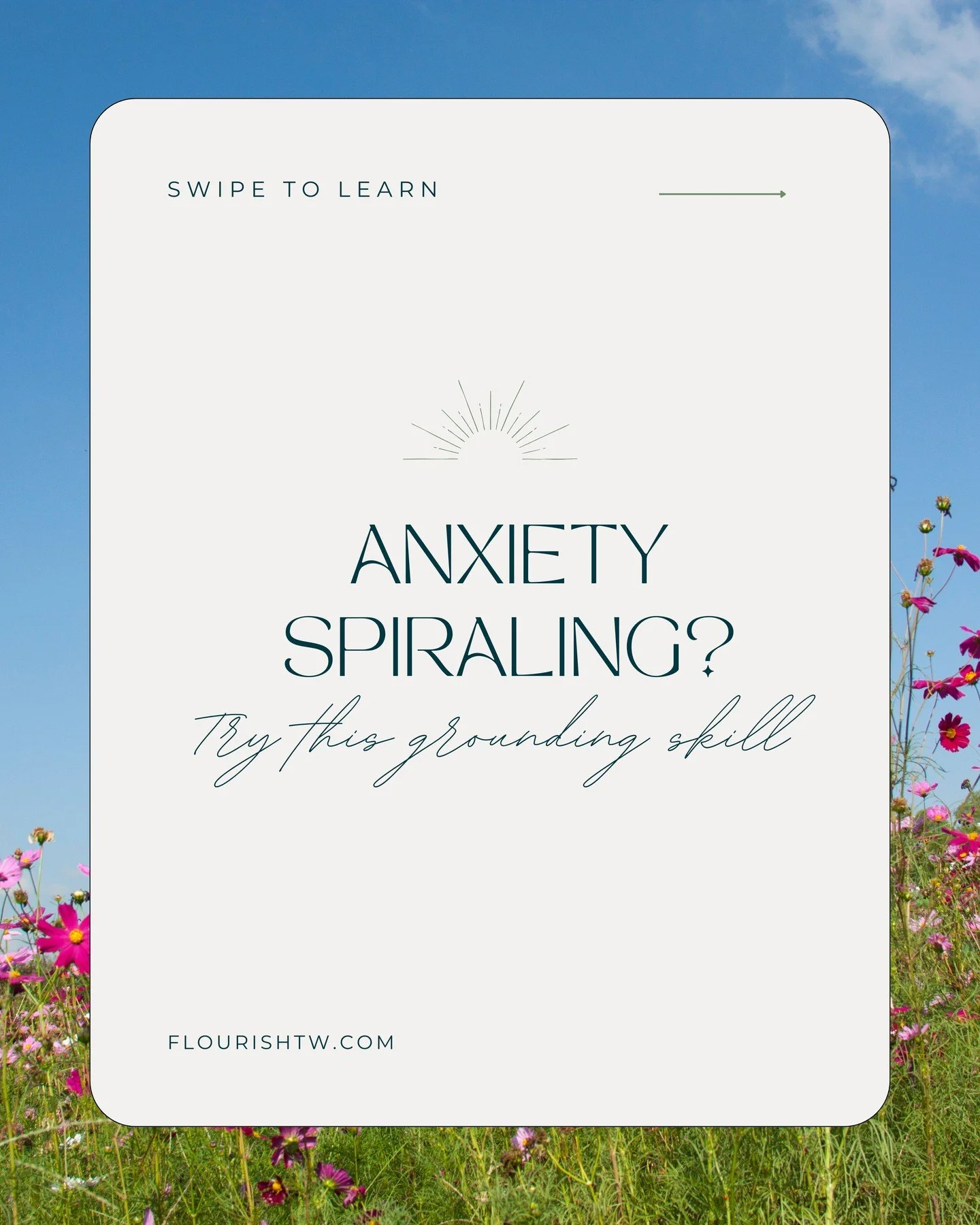 When anxiety takes over, grounding helps bring your body and brain back to safety.
This simple tool uses your senses to anchor you in the here and now.