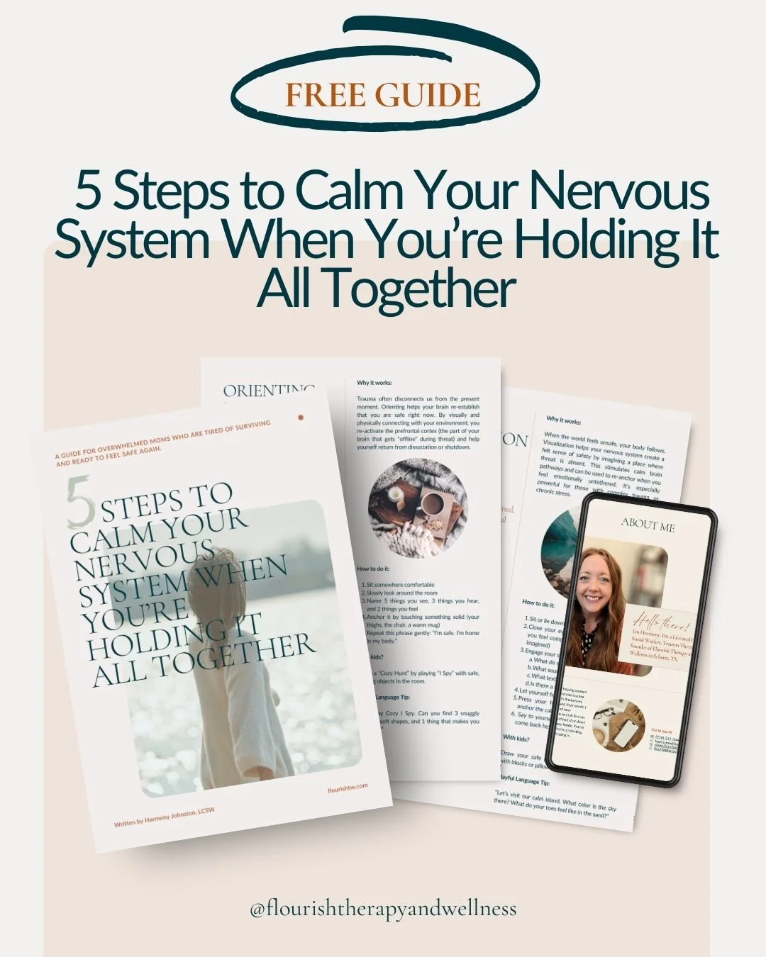 If you've been feeling snappy, shut down, or just&hellip; done&mdash;this is for you.
⠀⠀
I created a free guide with 5 gentle, nervous system resets for moms who are doing everything for everyone else and barely holding it together inside.
⠀⠀
These a