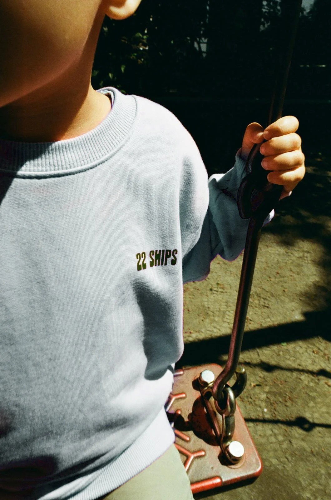 22 Ships Kids Sweater Blue with green logo.jpg