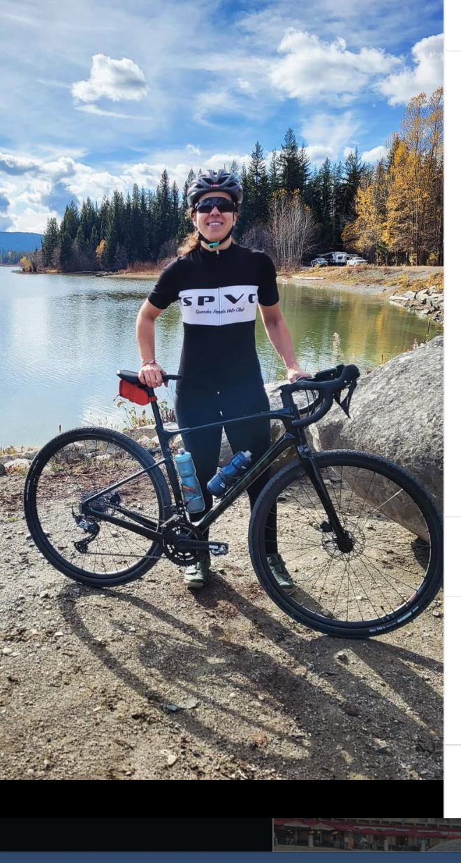 SPVC Rider Raquel gravel bike Okangan