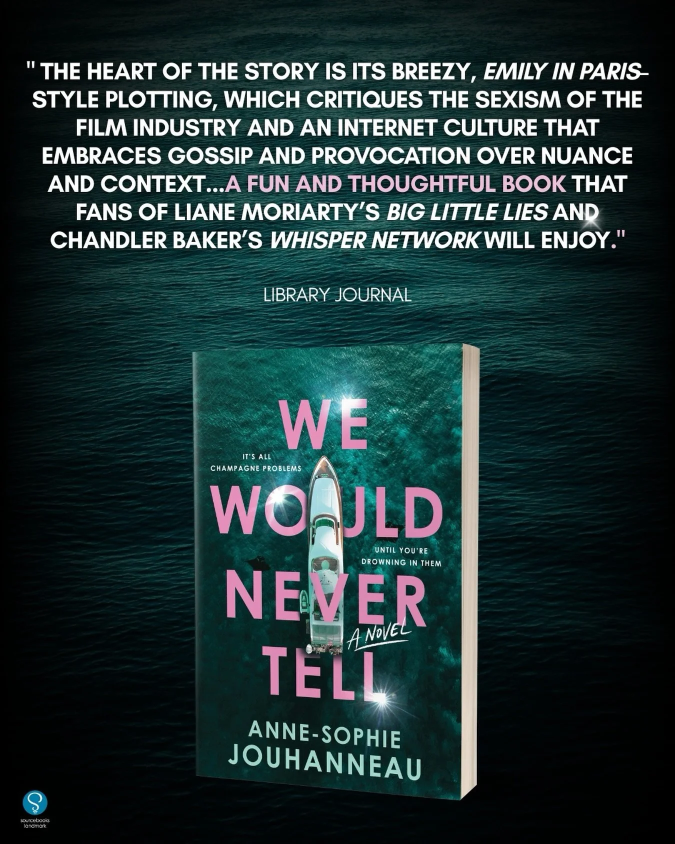 The first trade review for WE WOULD NEVER TELL is in, and it&rsquo;s a great one.

Thank you to @library_journal for these kind words!

Big Little Lies was definitely a source of inspiration for the structure of this novel, so I&rsquo;m so glad this 