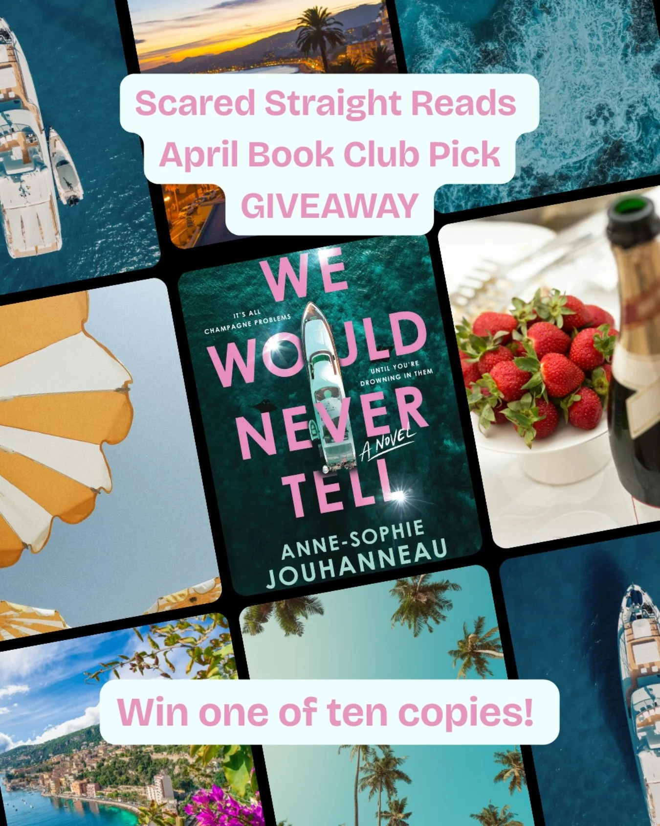 I&rsquo;m delighted to announce that WE WOULD NEVER TELL is @scaredstraightreads&rsquo; Book Club Pick for April!

Woohoo!

Right now, Dennis is giving away ten finished copies of WE WOULD NEVER TELL. Head to @scaredstraightreads for details on how t