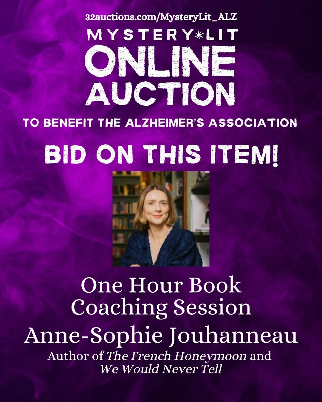 The Mystery Lit Auction to benefit the Alzheimer&rsquo;s Association is live! 

Spearheaded by mystery author @marcymccrearyauthor in honor of her husband, Lew McCreary, this fundraiser is a great opportunity to support a worthy cause.

You can bid o