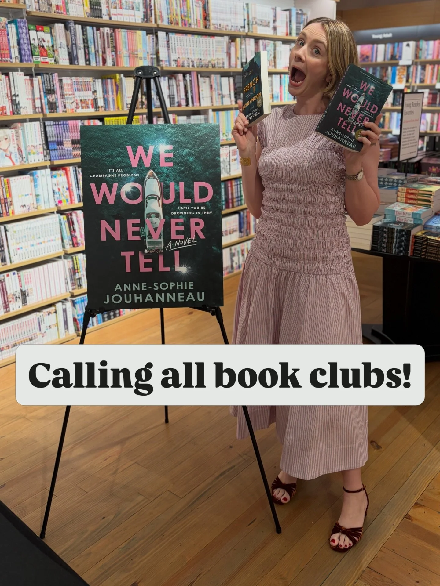 Calling all book clubs!

Pick me.
Choose me.
Love me.

No but seriously, if you want to read We Would Never Tell with your book club, I would very much like to invite myself to your party with a side of reading. 

We can chat about the book, red carp