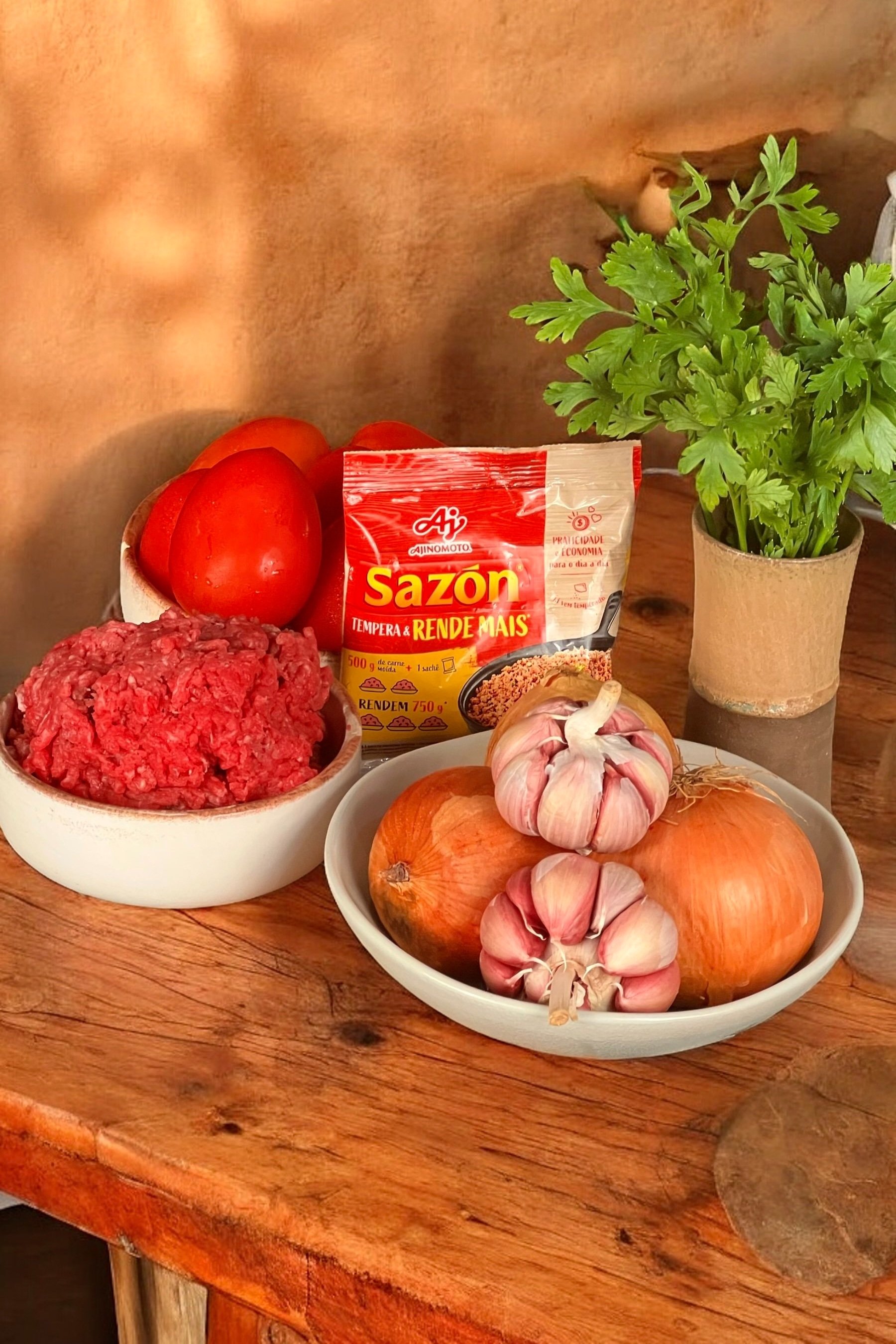 Ingredientes frescos e equilibrados para realçar cada detalhe da receita