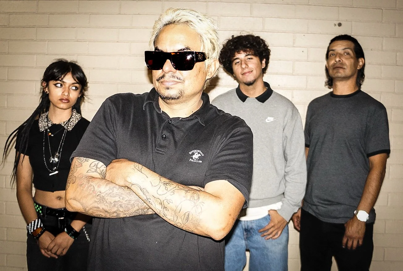 Skunkdub and The High Influence Band posing for picture 