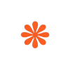 Orange flower icon