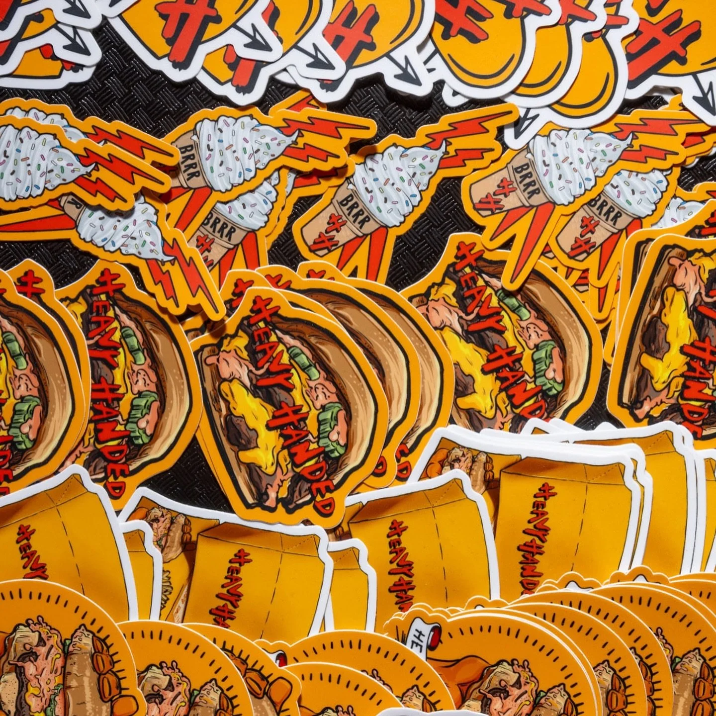 &bull; some stickers designs for @heavyhanded.la 🍔

#hospitalitydesign #restaurantdesign #restaurantmarketing #hospitalitymarketing #stickerdesign