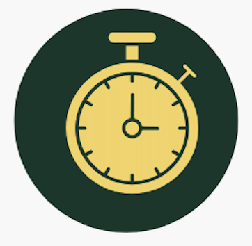 Stopwatch icon representing anyone tired of starting over on their fitness journey, symbolizing consistency and lasting results with Rooted Resilience Fitness.