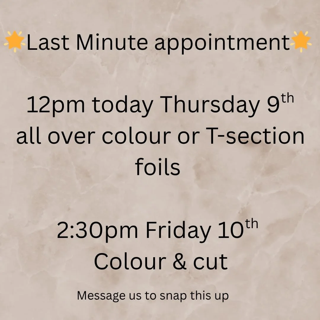 Last 2 appointments this week with Jarrahs 20% off special!!! Message us to snap these up!