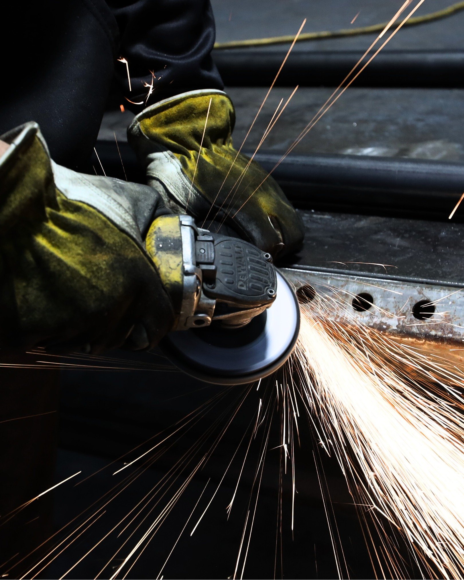 When we need to give metal a glow-up? Yeah, we do that with a grinder. ✨