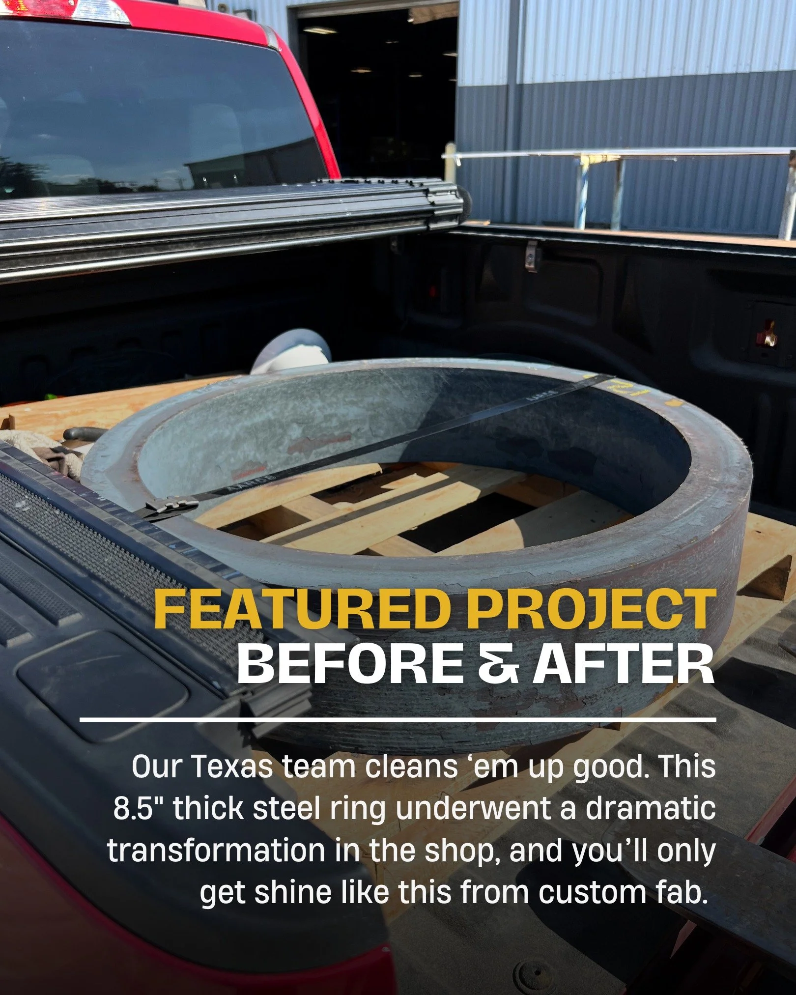 You&rsquo;re looking at the difference craftsmanship makes. ⚙ Our Texas shop took this 8.5&quot; steel ring from rough to flawless. And that shine? 100% JAMM quality right there.