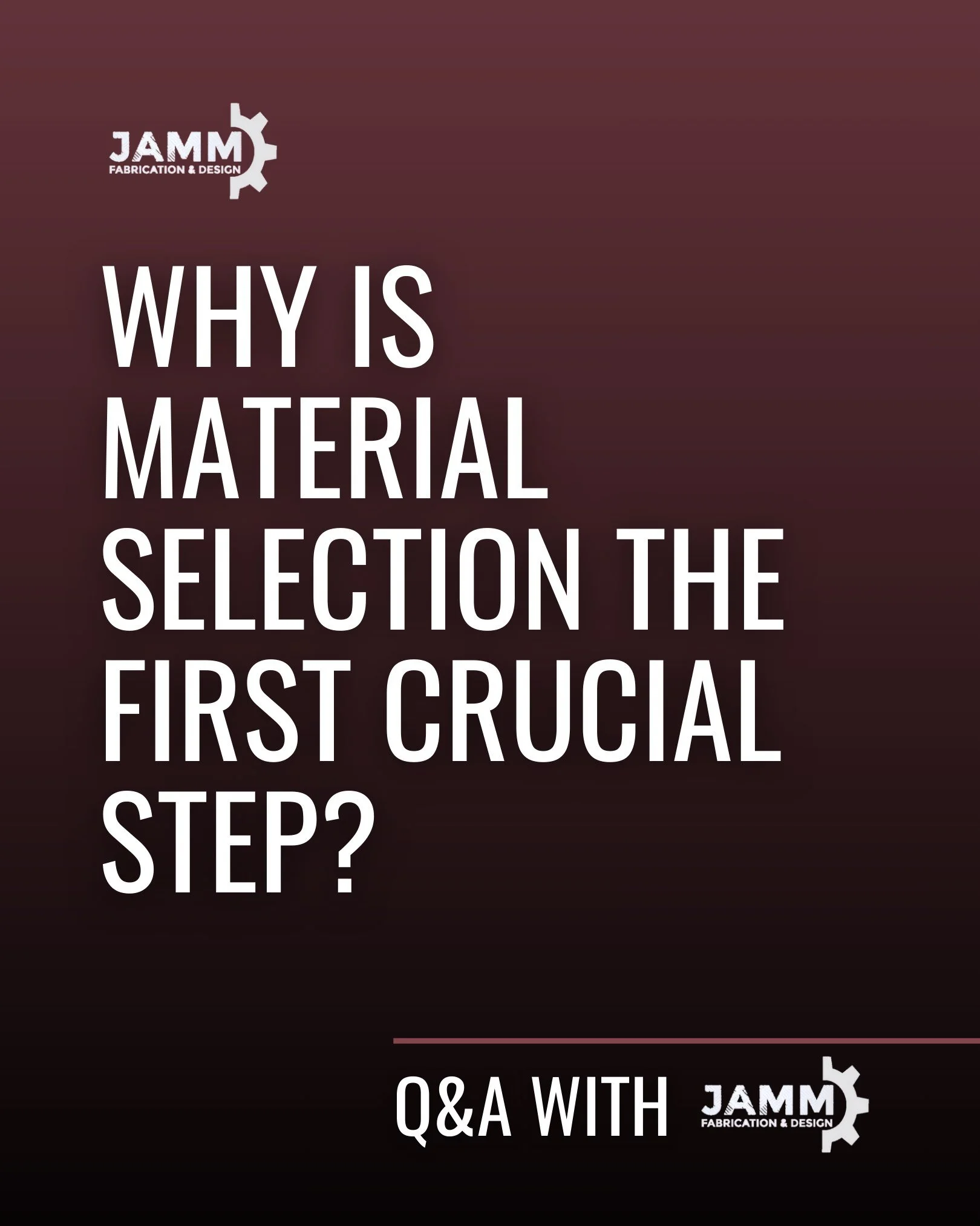 Did you know? ⚙ Material choice sets the stage for the entire project. From performance and durability to cost and finish, selecting the right material from the start ensures the final build does exactly what it's meant to do.
