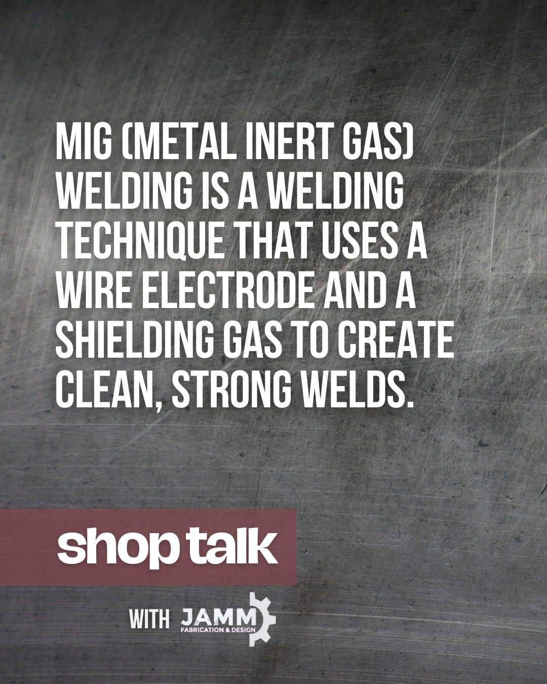 SHOP TALK ⚙ It's fast, reliable, and strong - which is why it's one of the most widely used welding processes in metal fabrication. By running two MIG wires simultaneously, we can deliver serious results for projects that need strength without slowin
