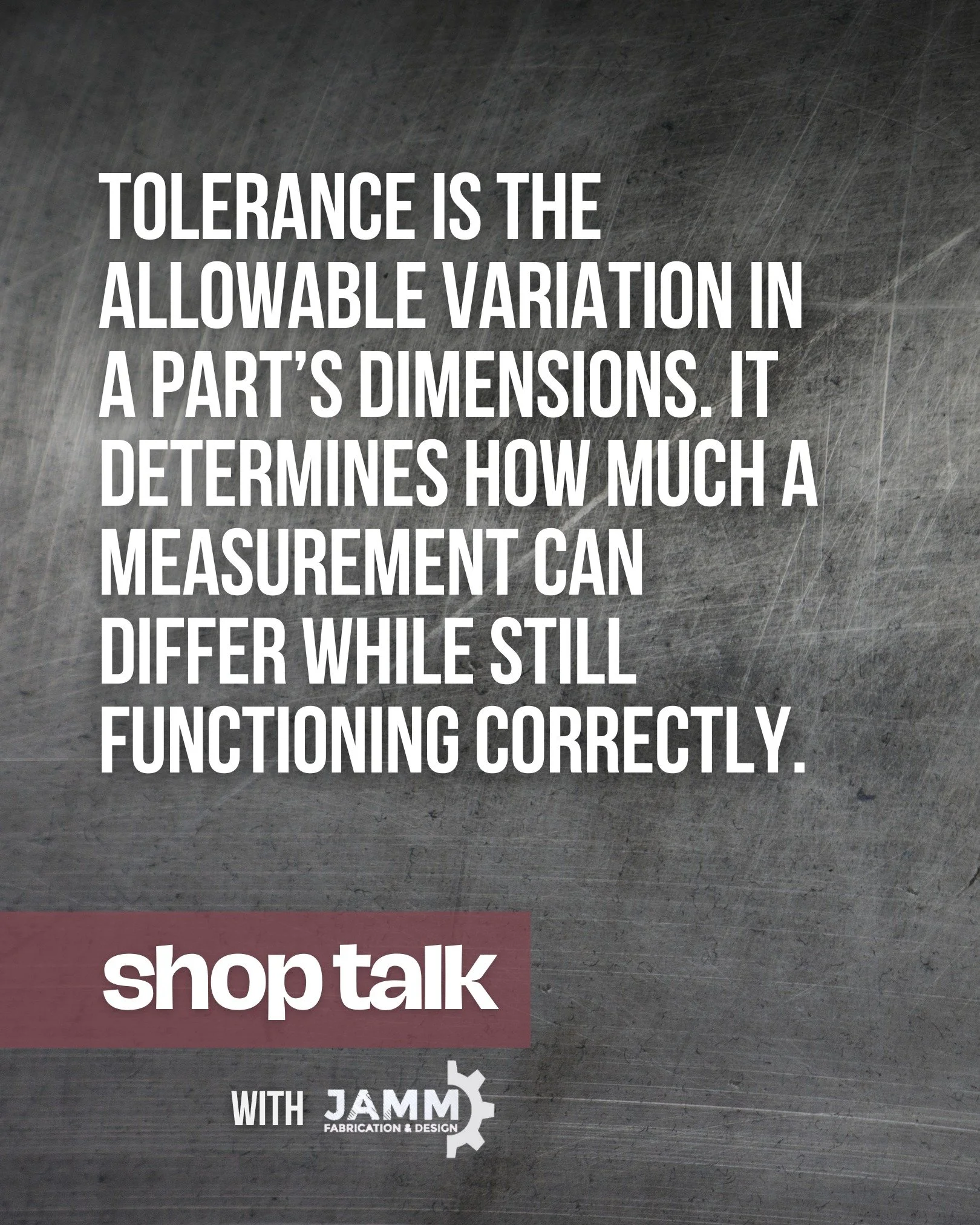 SHOP TALK 🔧 It's one of the most important (and most overlooked) parts of fabrication. Tolerances determine how precise a part needs to be, and they can directly impact cost, fit, and performance.

Too tight or too loose can both cause problems, whi