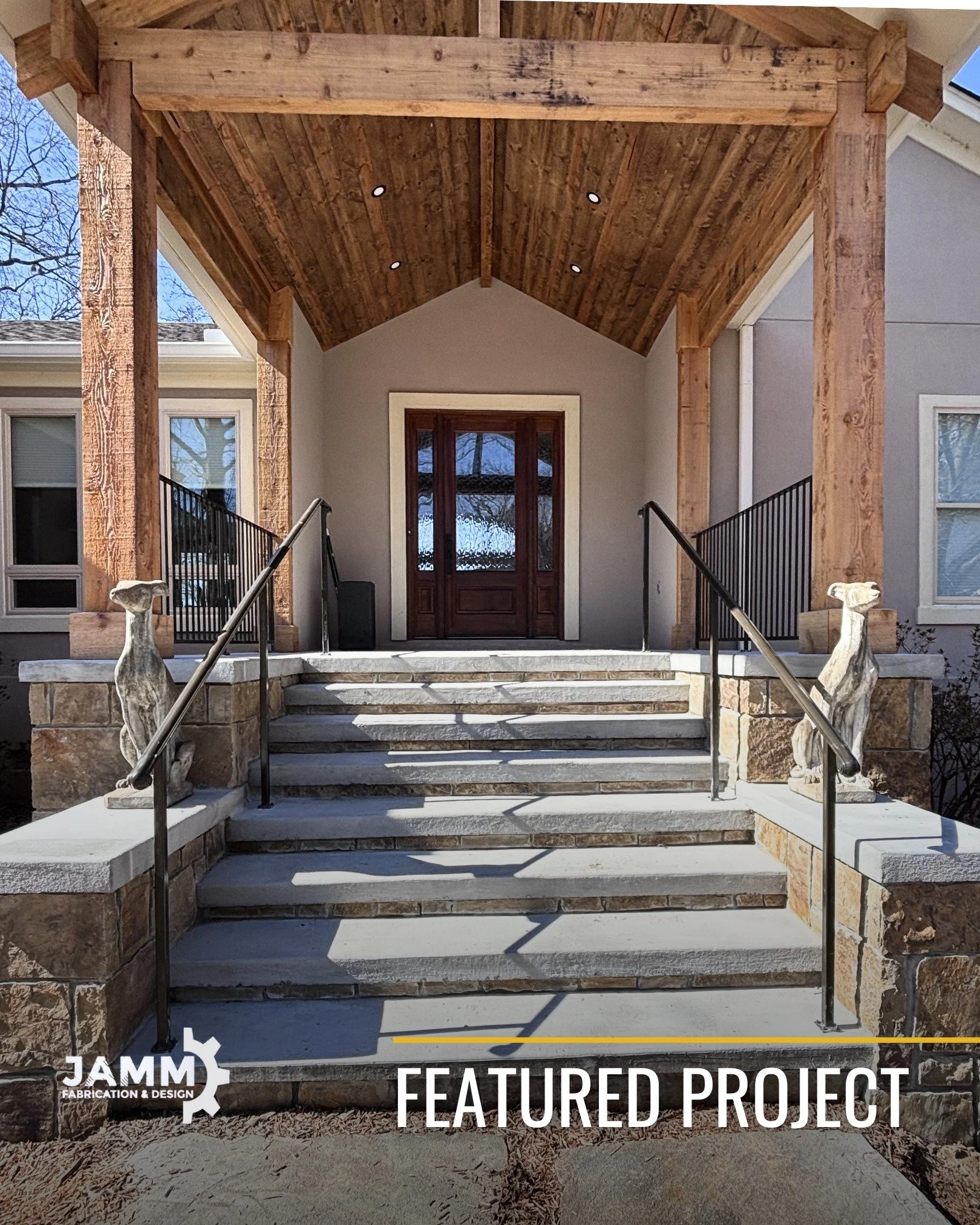 FEATURED PROJECT | A well-designed entry sets the tone.

This custom handrail was designed to bring structure, safety, and balance all-in-one for an awesome first impression - built to fit seamlessly from top to bottom.