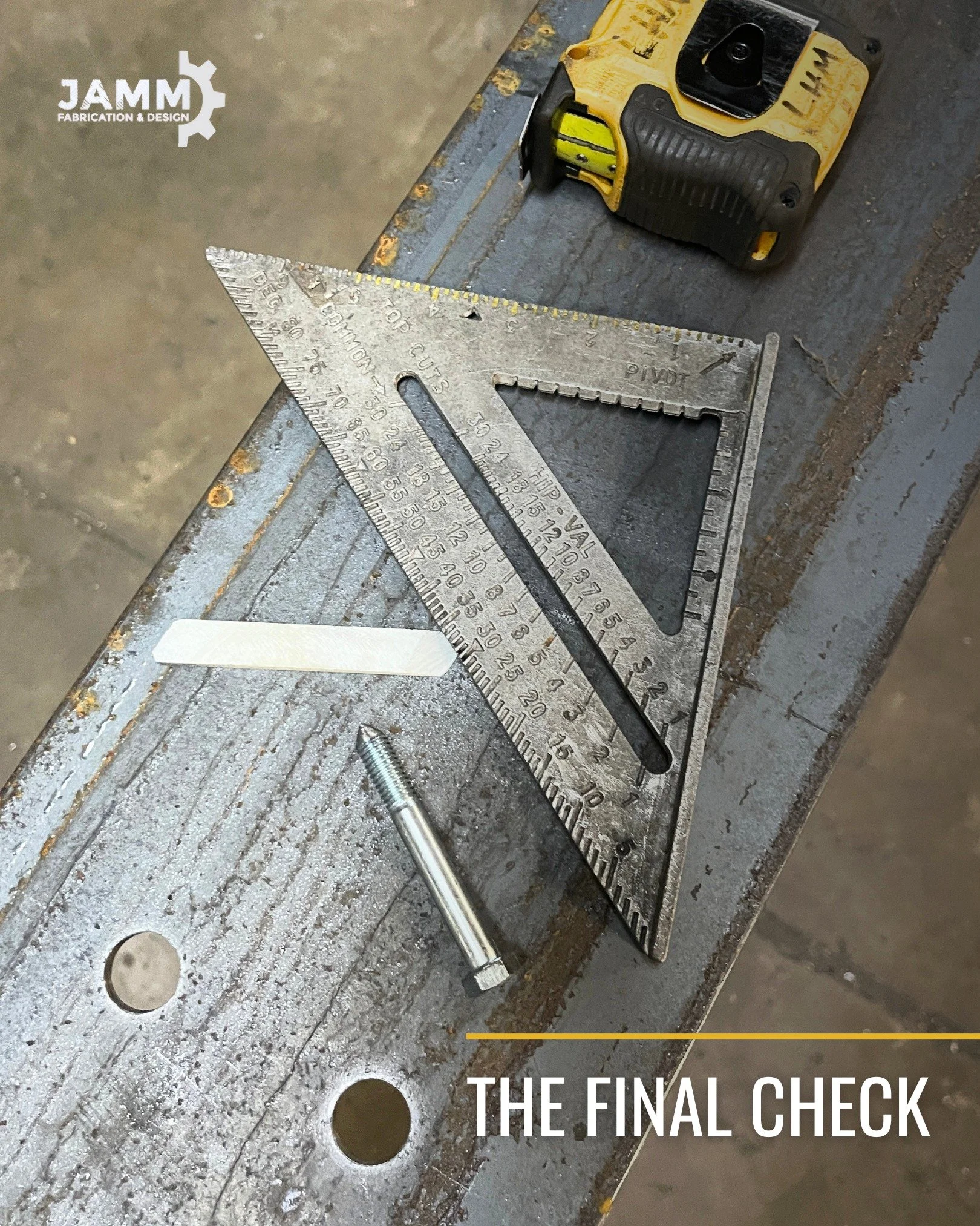 THE FINAL CHECK 📐 A 12-foot job, holes lined up all the way through. No shortcuts on this one...just making sure it&rsquo;s right from end to end.