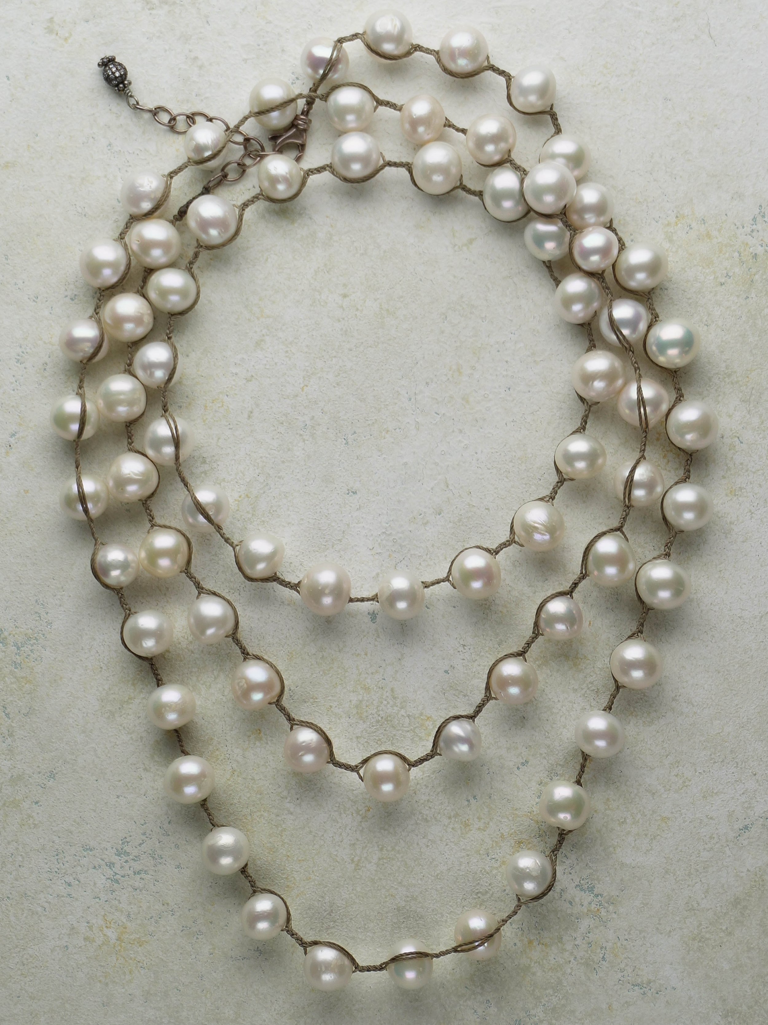 Akoya Pearl Braided Necklace
