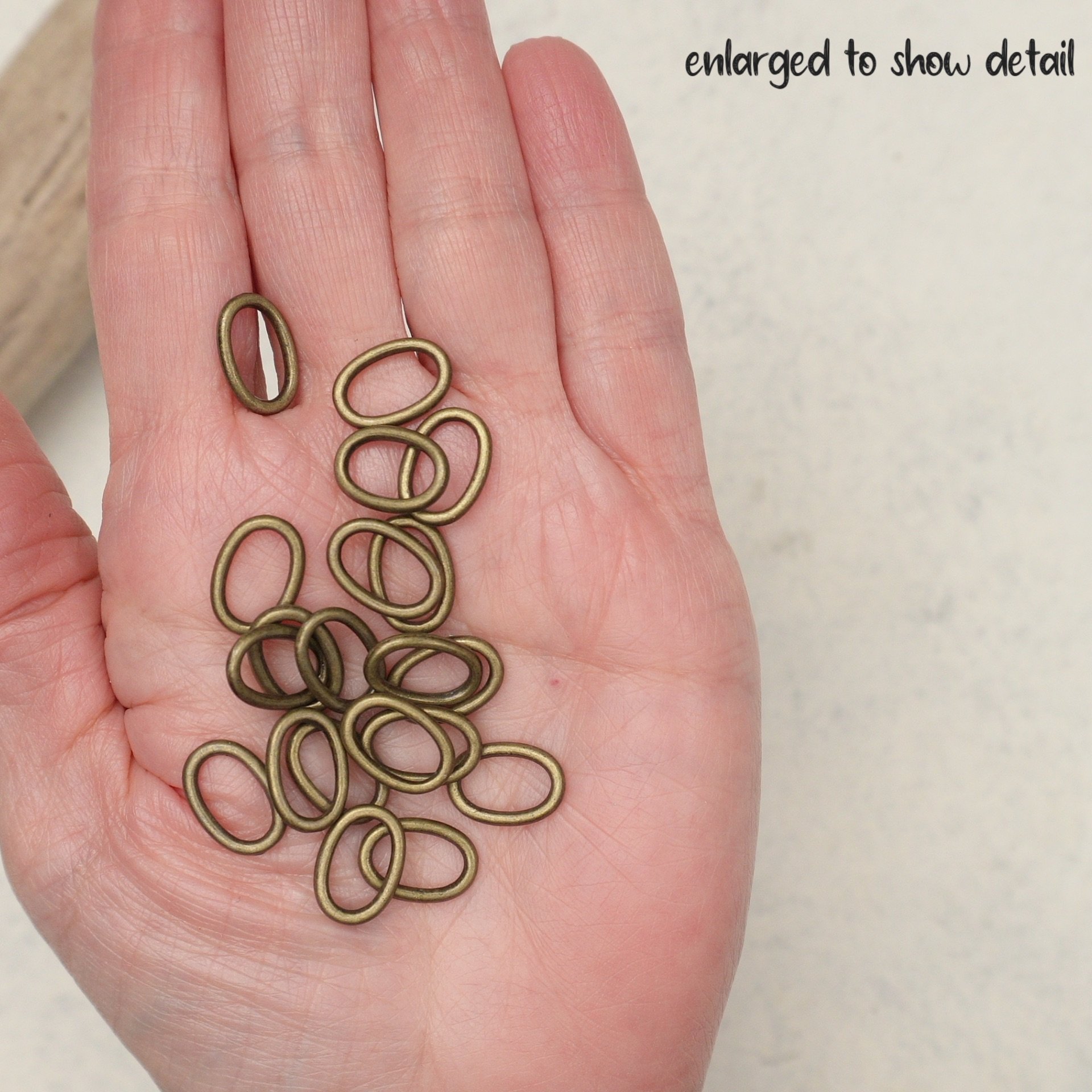 Bronze Oval Rings 14 mm X 11 mm