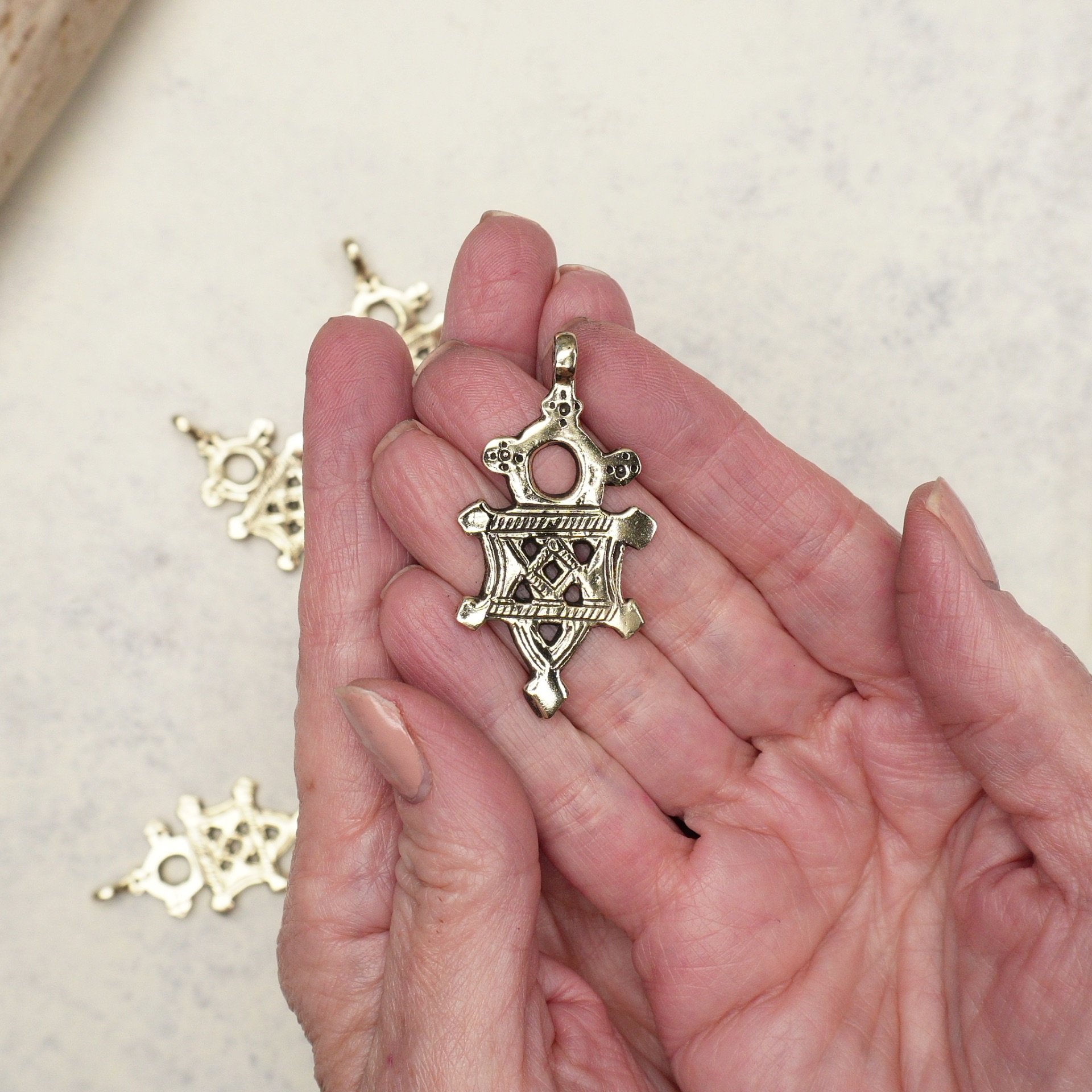 Ethiopian Cross Solid Brass (1C3)