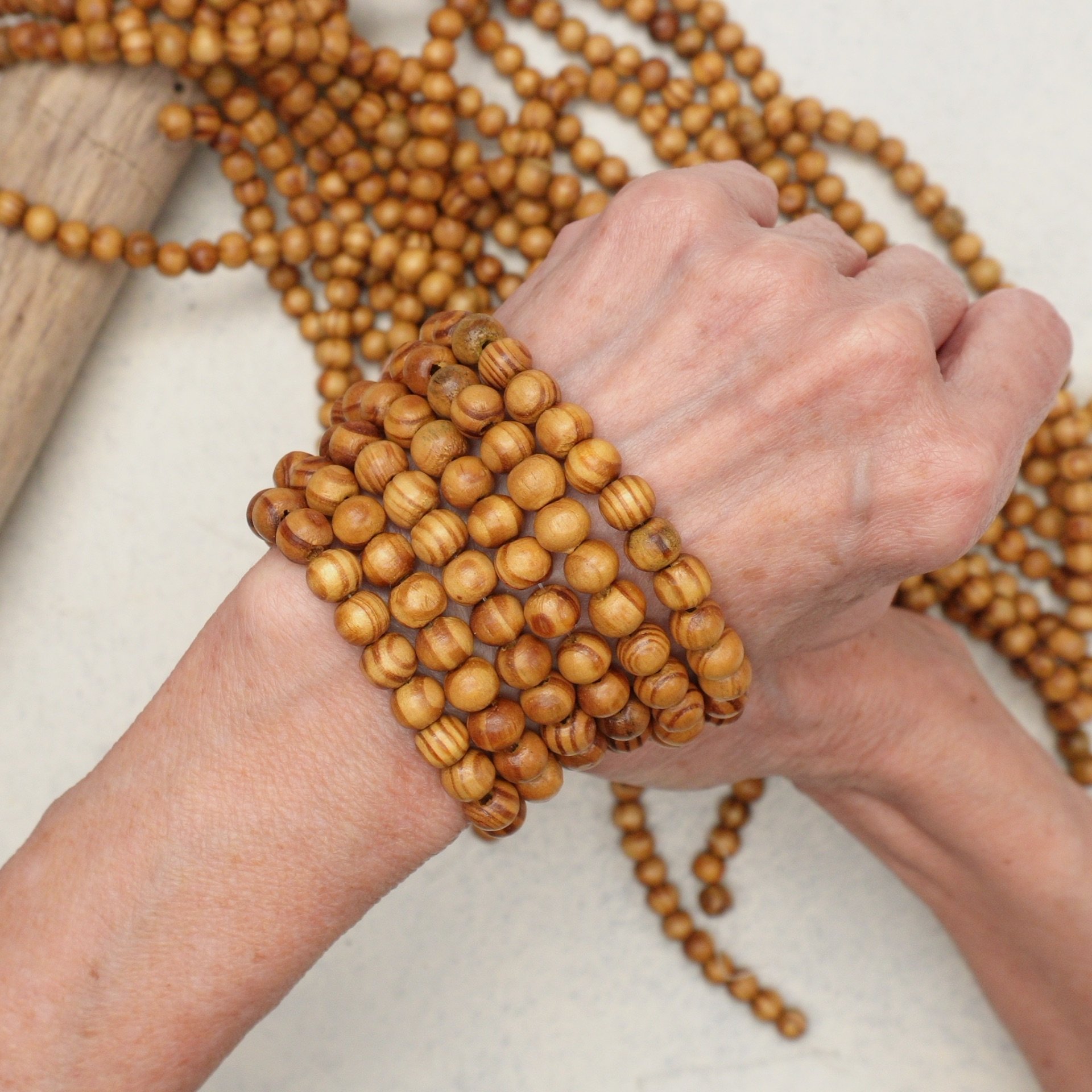 Wooden Beads Light Brown 8 mm (PB27)